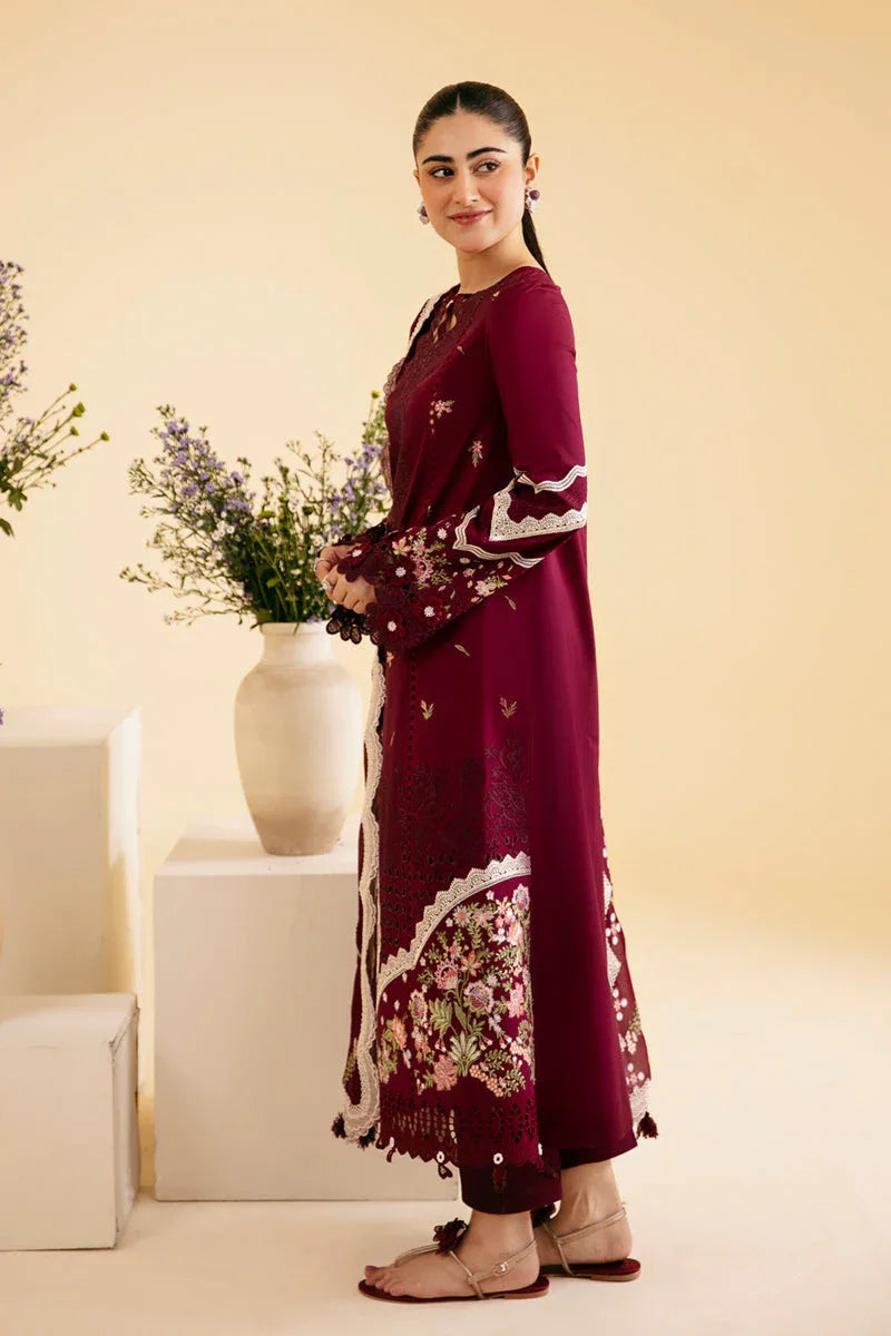 Qalamkar | Qlinekari Luxury Lawn | SQ-11 ZENAL - Aqsa Fabrics