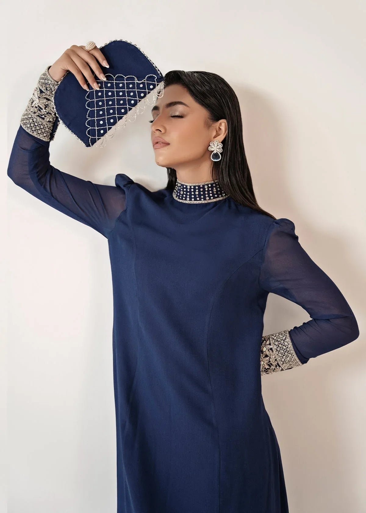 Dastoor | Euphoria Luxury Pret 24 | Azure - Aqsa Fabrics