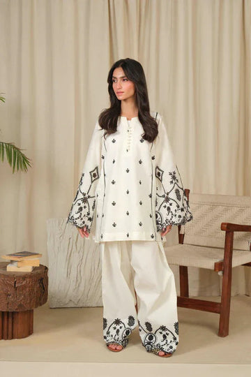 Noor by Saadia Asad | Noor Pret 25 | D2 - Monochrome Flair - Aqsa Fabrics