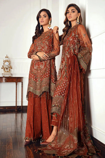 Jazmin | Formals Collection | NET UN-4018 - Aqsa Fabrics