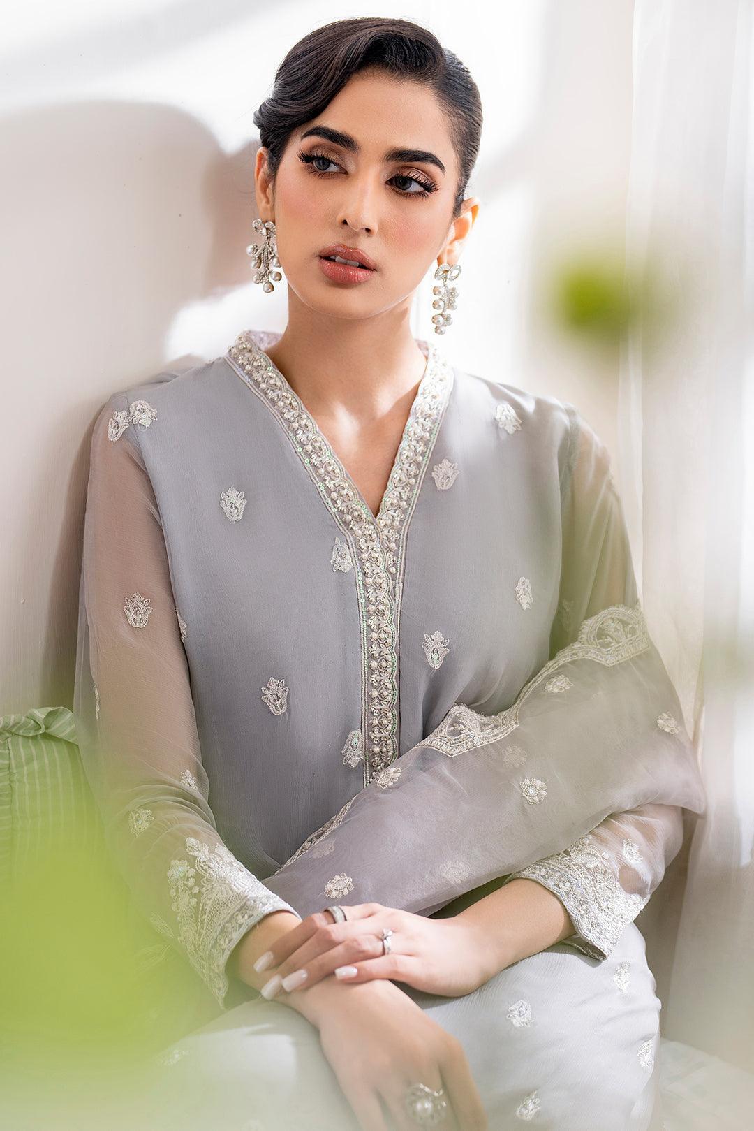 Declare | Chiffon Luxe | DOVE LFP-1108 - Aqsa Fabrics