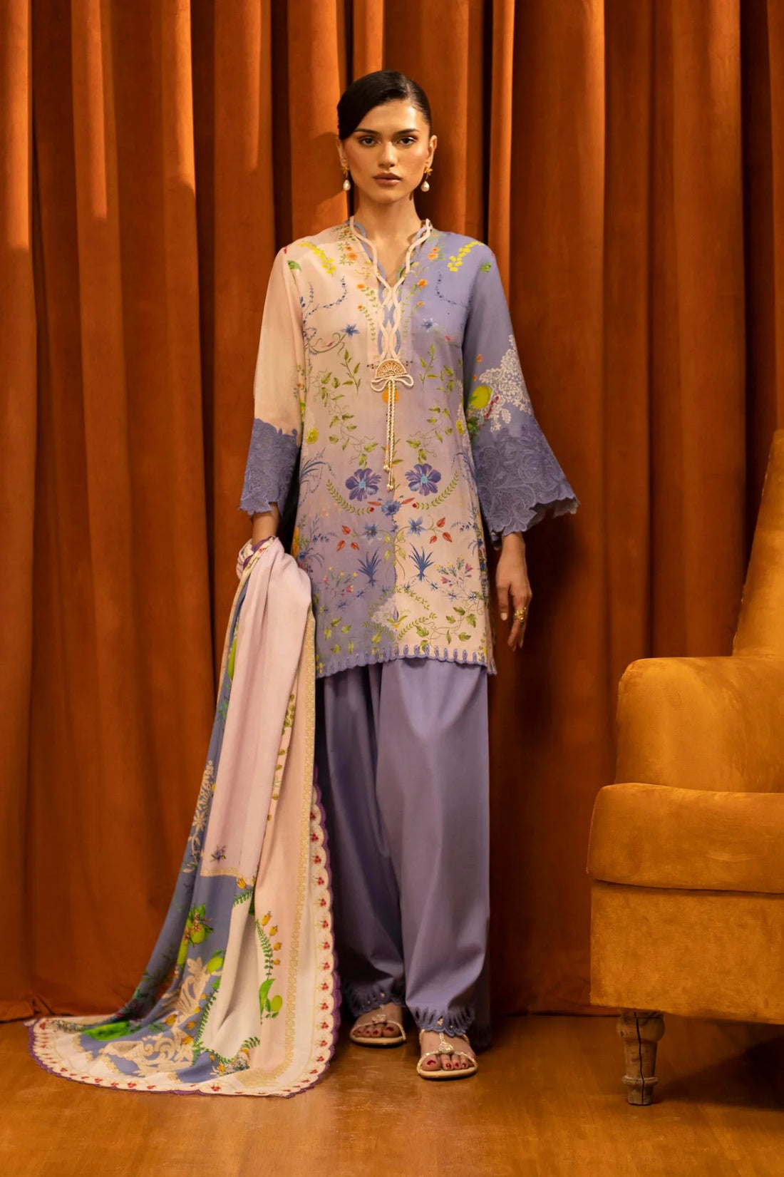 Sana Safinaz | Muzlin Winter 25 | 017B - Aqsa Fabrics