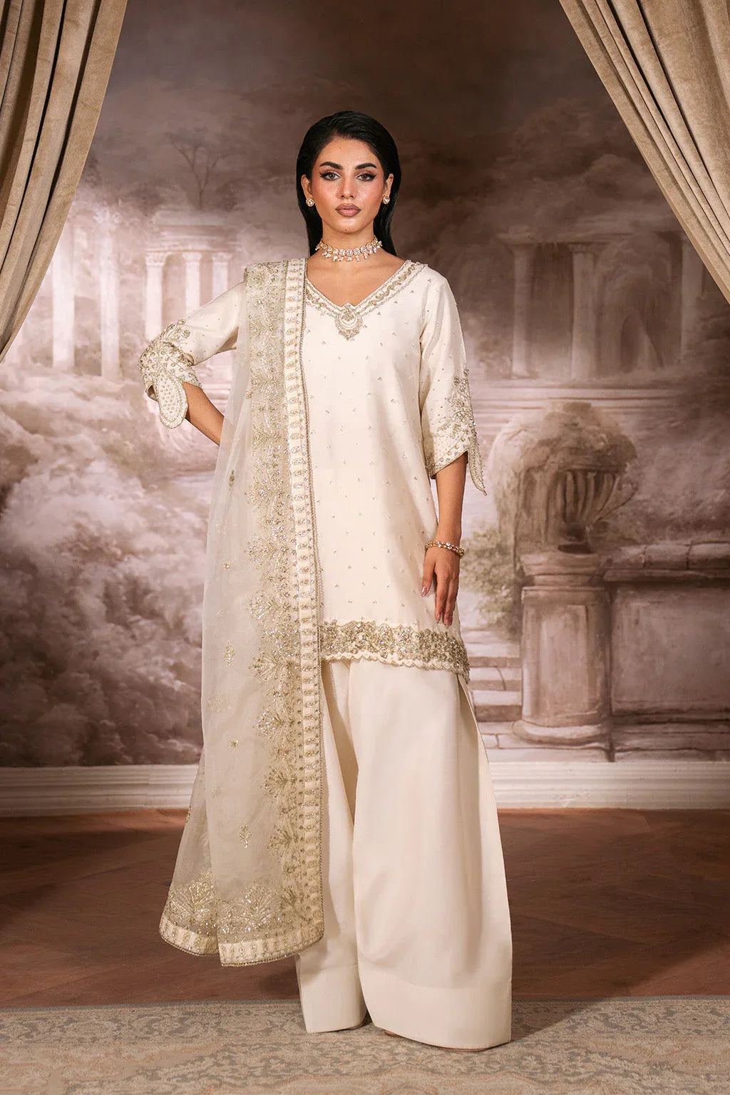Neeshay | Luxe Pret | Ivoria - Aqsa Fabrics