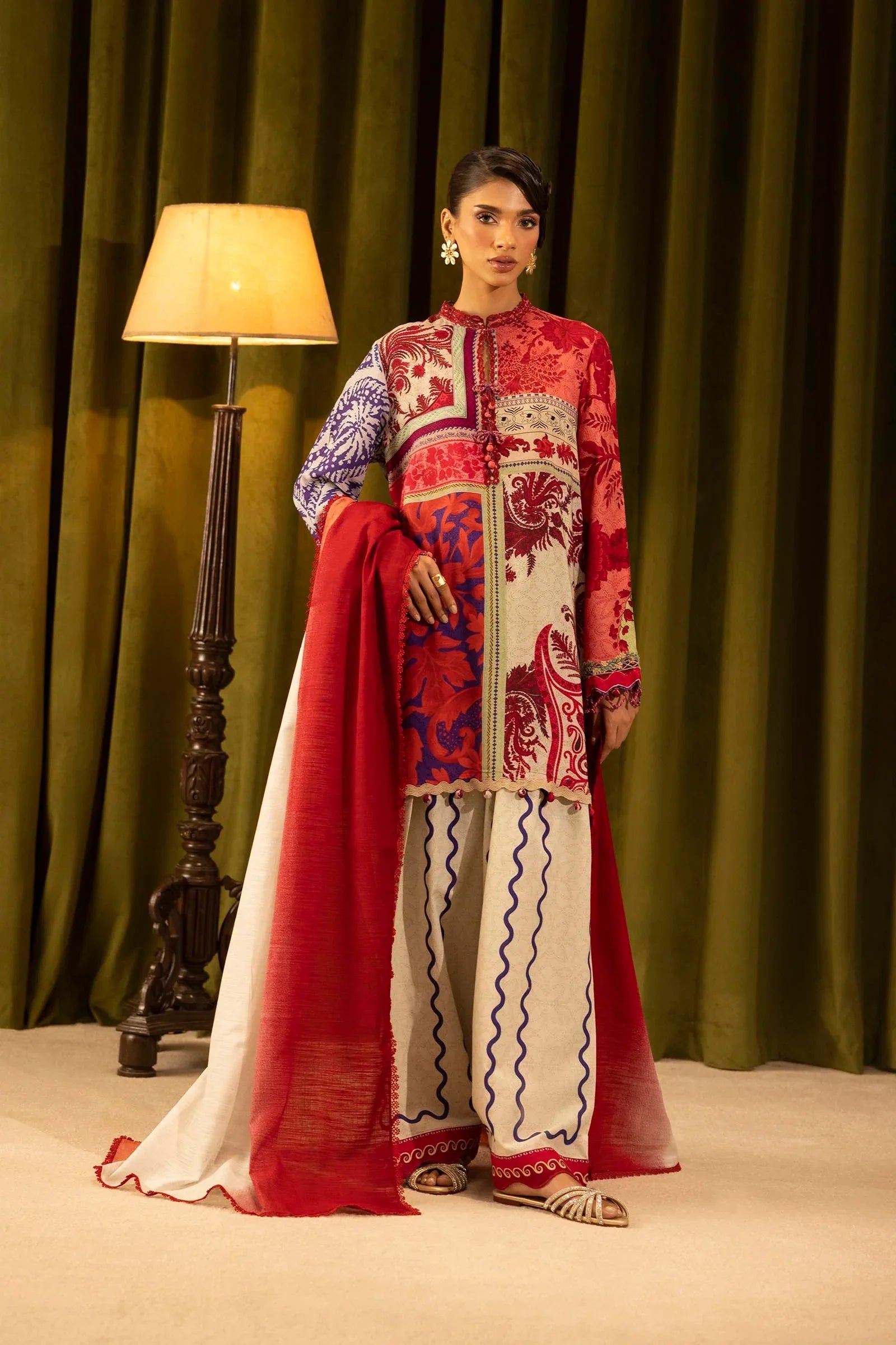 Sana Safinaz | Muzlin Winter 25 | 018A - Aqsa Fabrics
