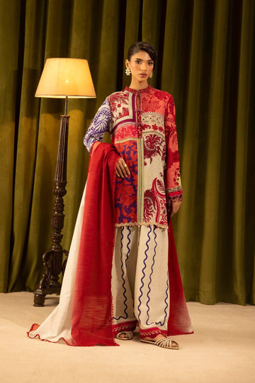 Sana Safinaz | Muzlin Winter 25 | 018A - Aqsa Fabrics