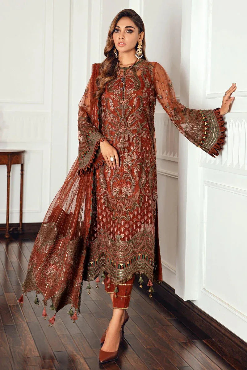 Jazmin | Formals Collection | NET UN-4018 - Aqsa Fabrics