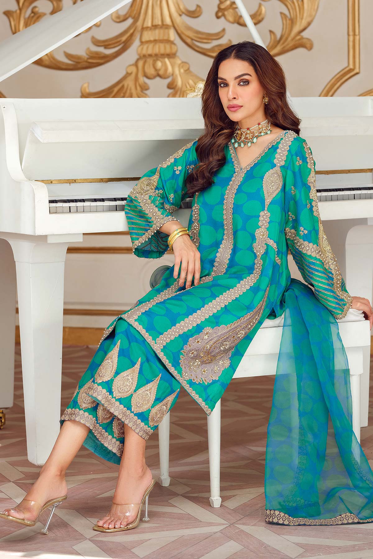 Charizma | Statement Dresses | STM23-12 - Aqsa Fabrics