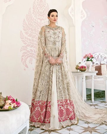 Gulaal | Wedding Formals | Jeune Embroidered Net 3-Piece Suit WS-02 - Aqsa Fabrics