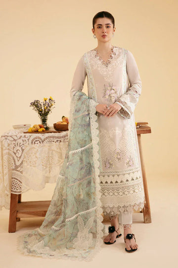 Qalamkar | Qlinekari Luxury Lawn | SQ-13 AYSEL - Aqsa Fabrics