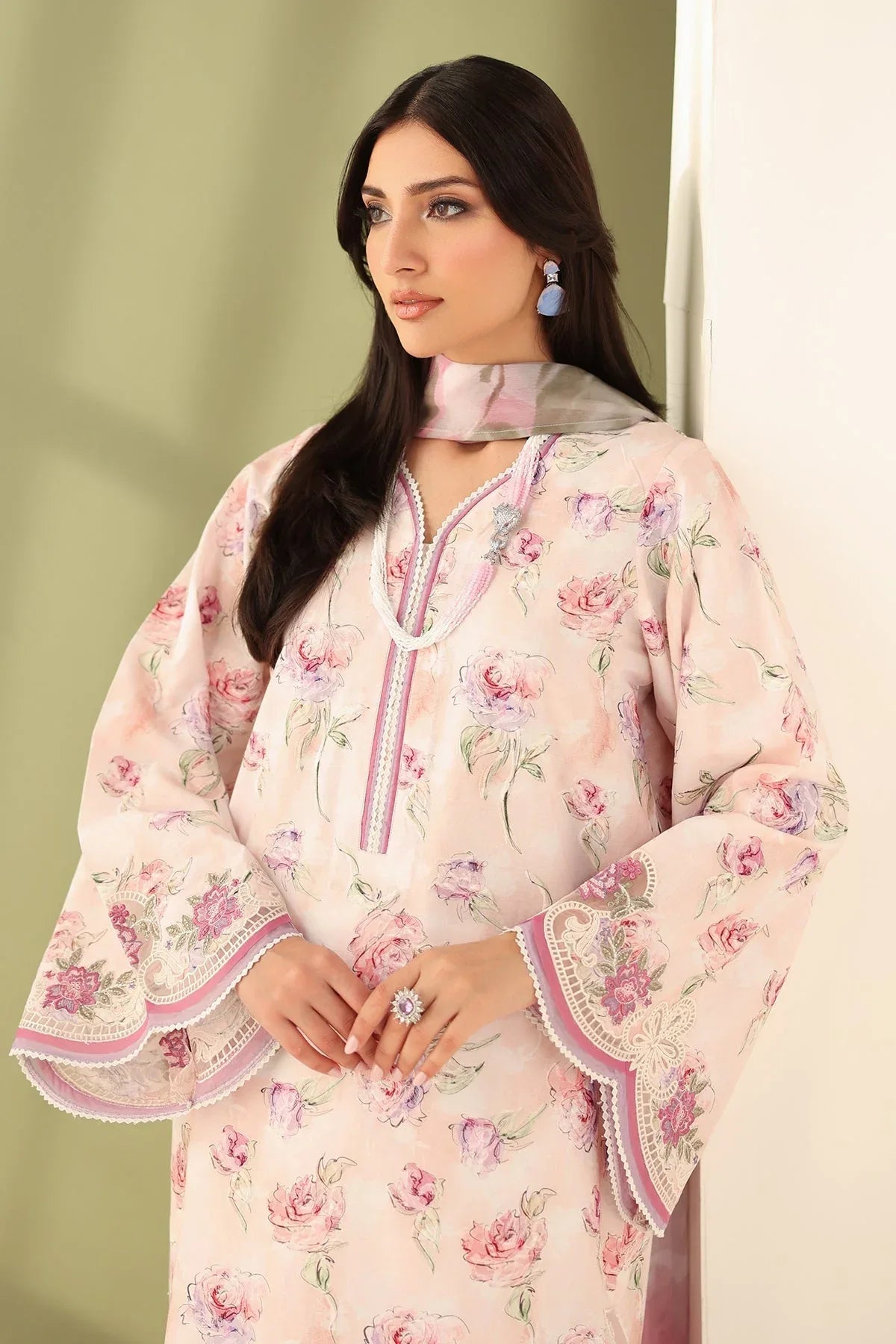 Baroque | Eid Printique | EMBROIDERED PRINTED LAWN UF-4177 - Aqsa Fabrics