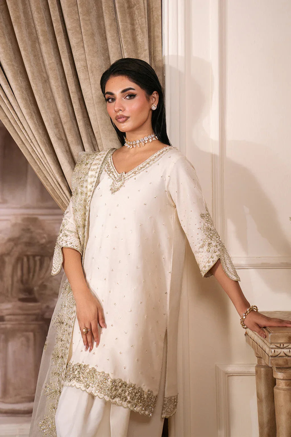 Neeshay | Luxe Pret | Ivoria - Aqsa Fabrics