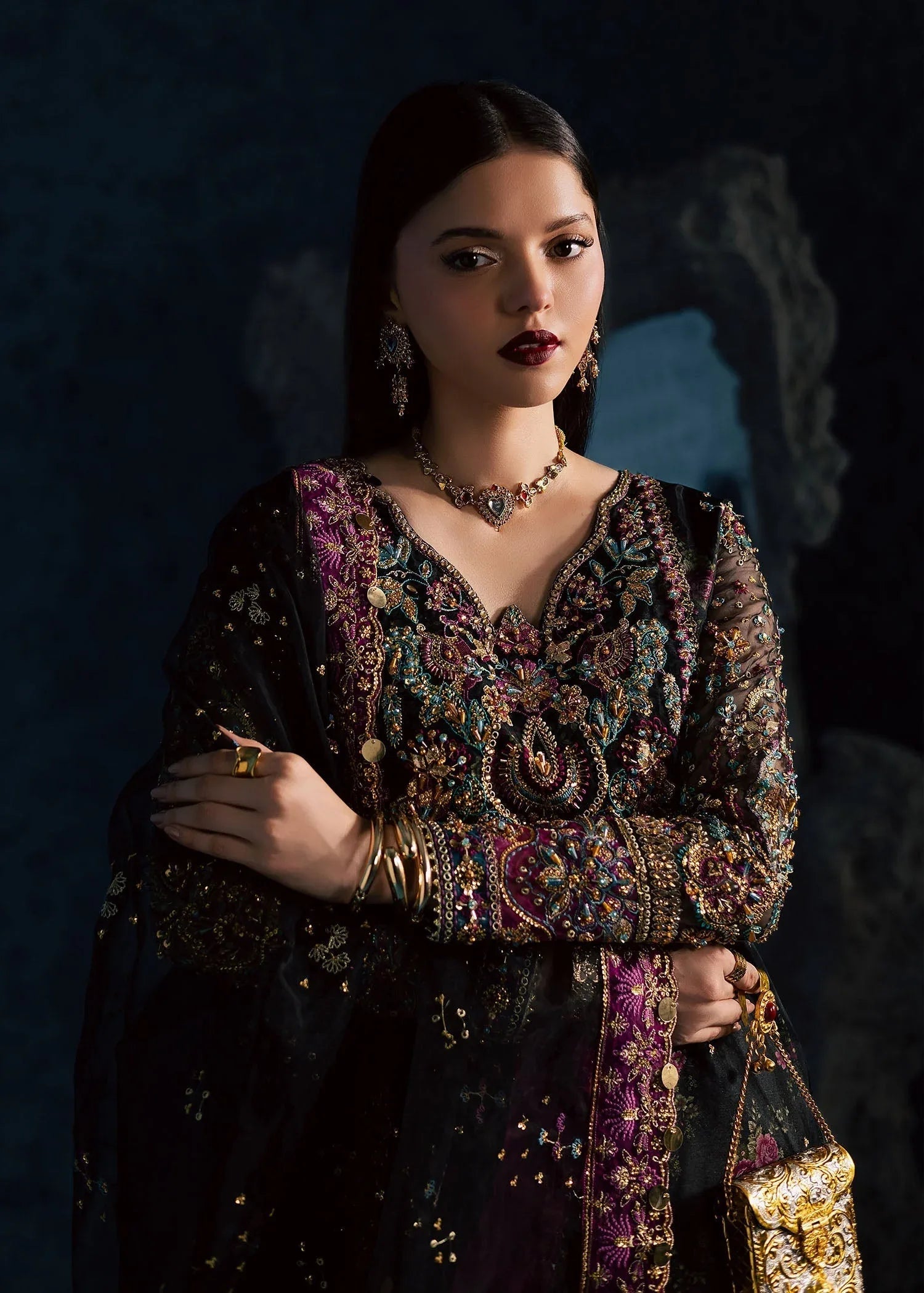 Maria Osama Khan | Lamhay Wedding Festive | MEHTAB - Aqsa Fabrics