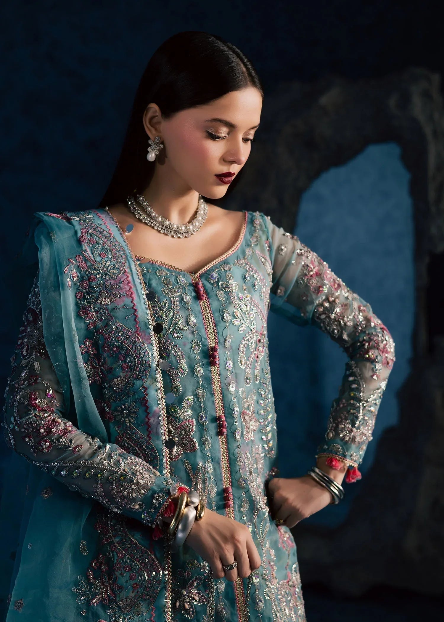 Maria Osama Khan | Lamhay Wedding Festive | NEELUM - Aqsa Fabrics