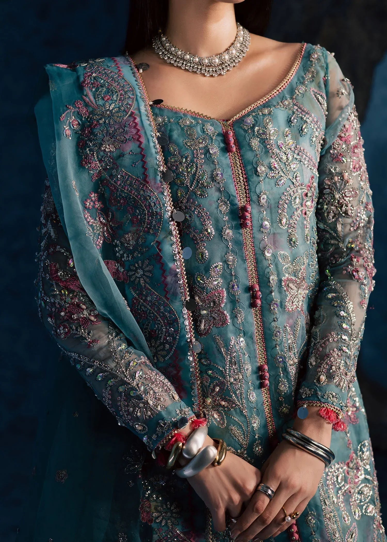 Maria Osama Khan | Lamhay Wedding Festive | NEELUM - Aqsa Fabrics