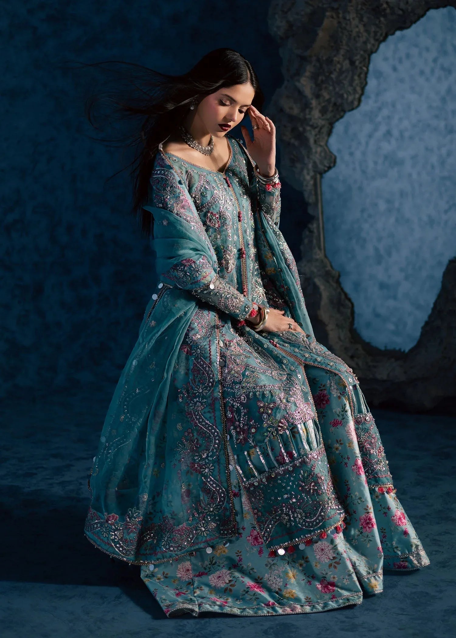 Maria Osama Khan | Lamhay Wedding Festive | NEELUM - Aqsa Fabrics
