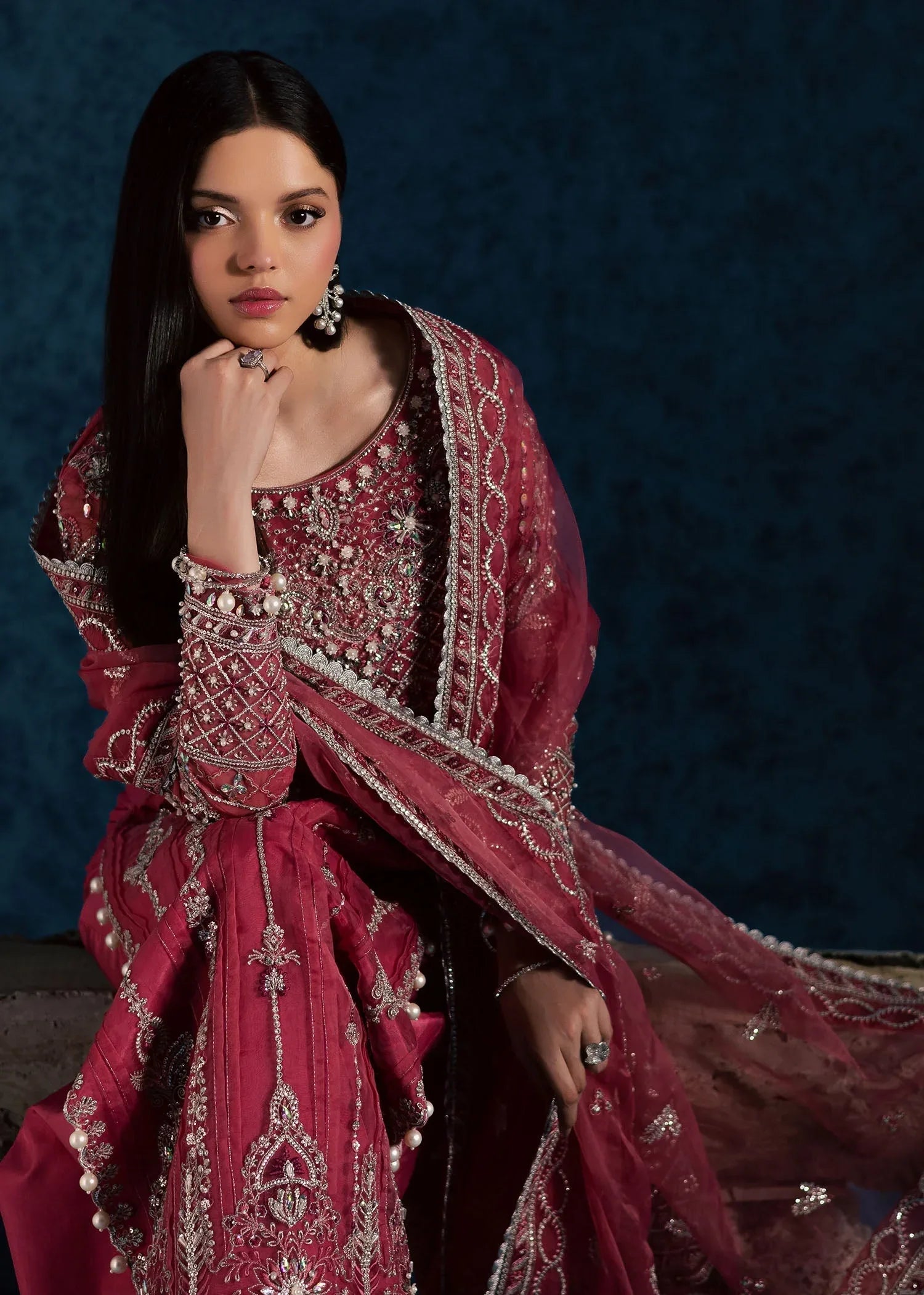 Maria Osama Khan | Lamhay Wedding Festive | GULBAHAR - Aqsa Fabrics