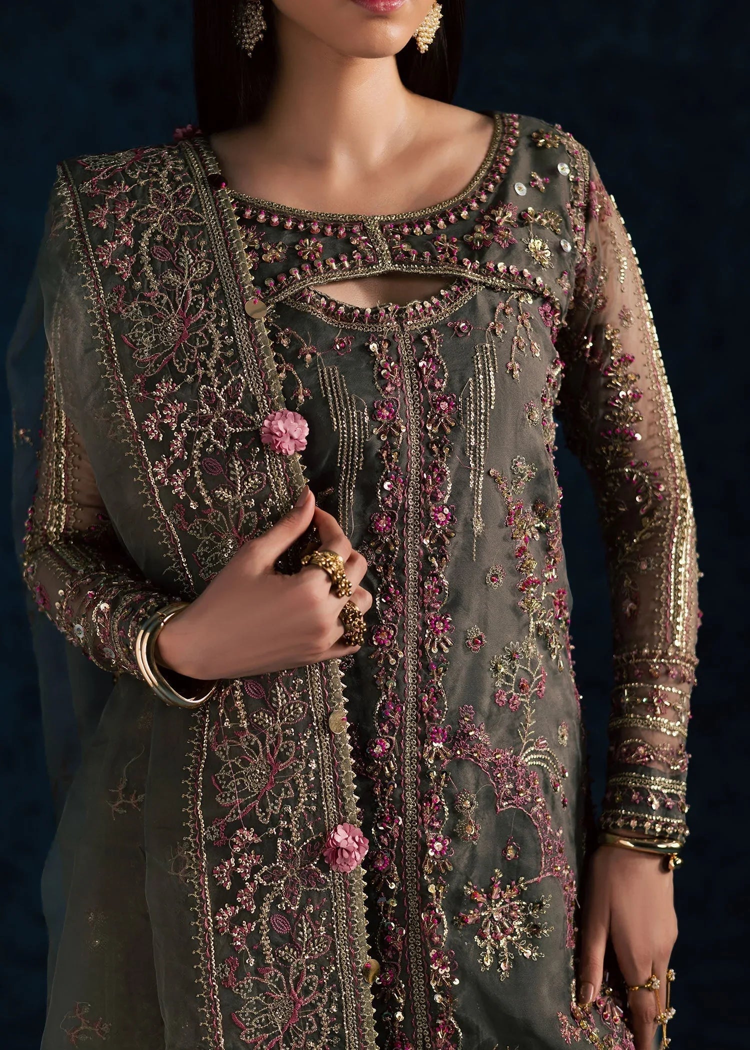 Maria Osama Khan | Lamhay Wedding Festive | SAHAR - Aqsa Fabrics