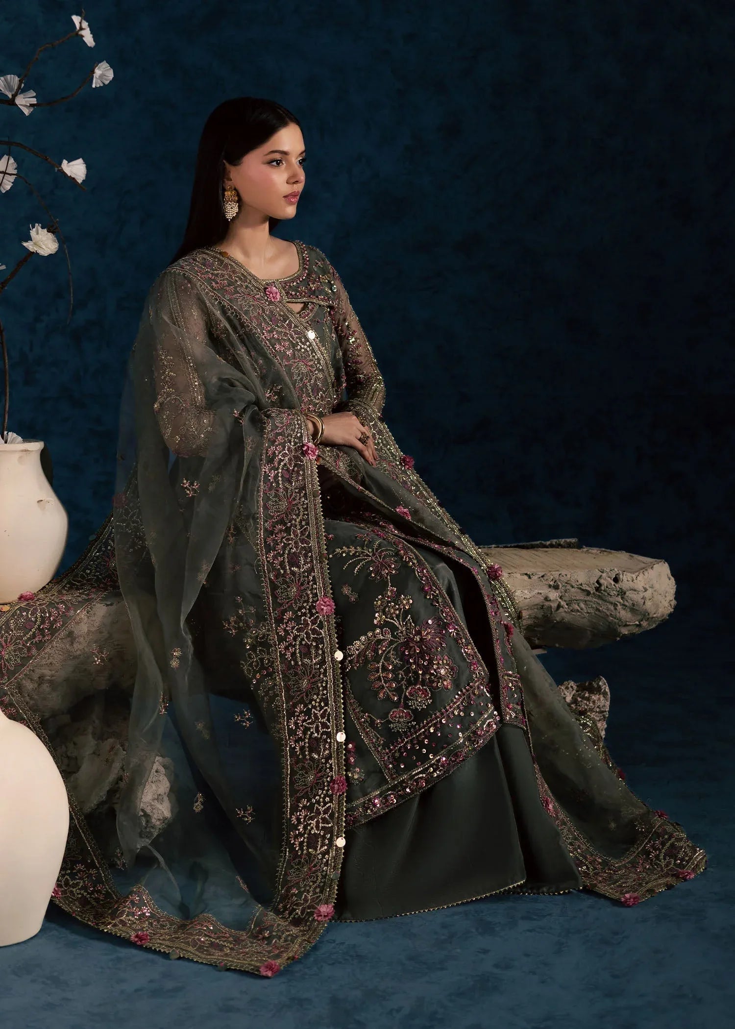 Maria Osama Khan | Lamhay Wedding Festive | SAHAR - Aqsa Fabrics