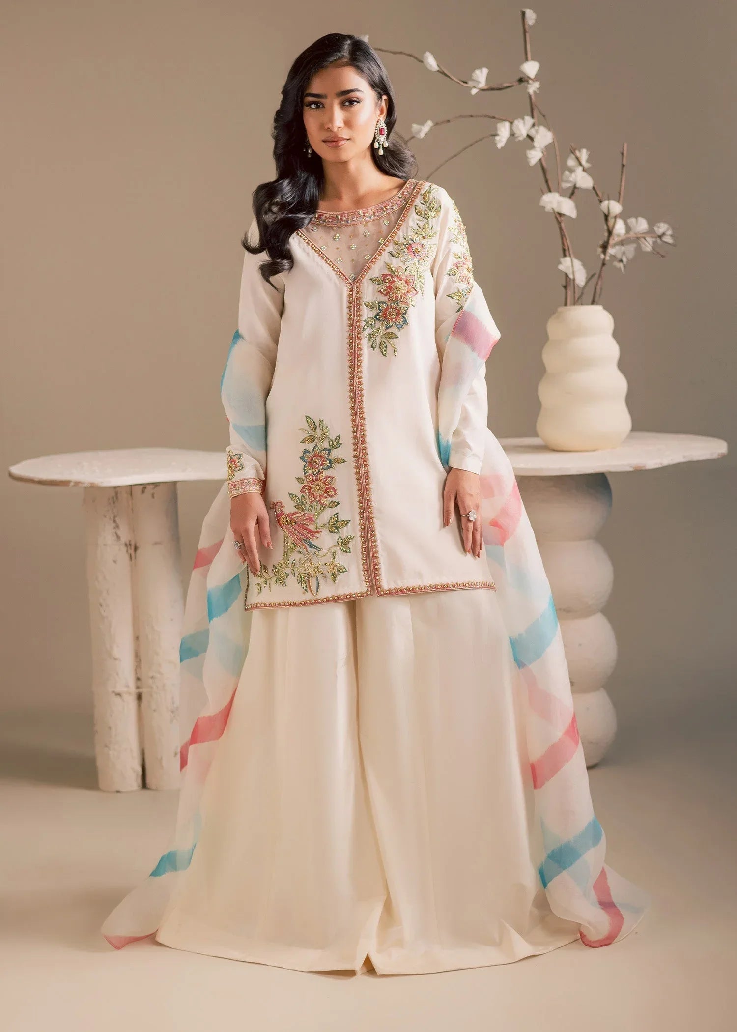 Maria Osama Khan | Noir Bliss Luxury Formals | Pearl Whisper - Aqsa Fabrics