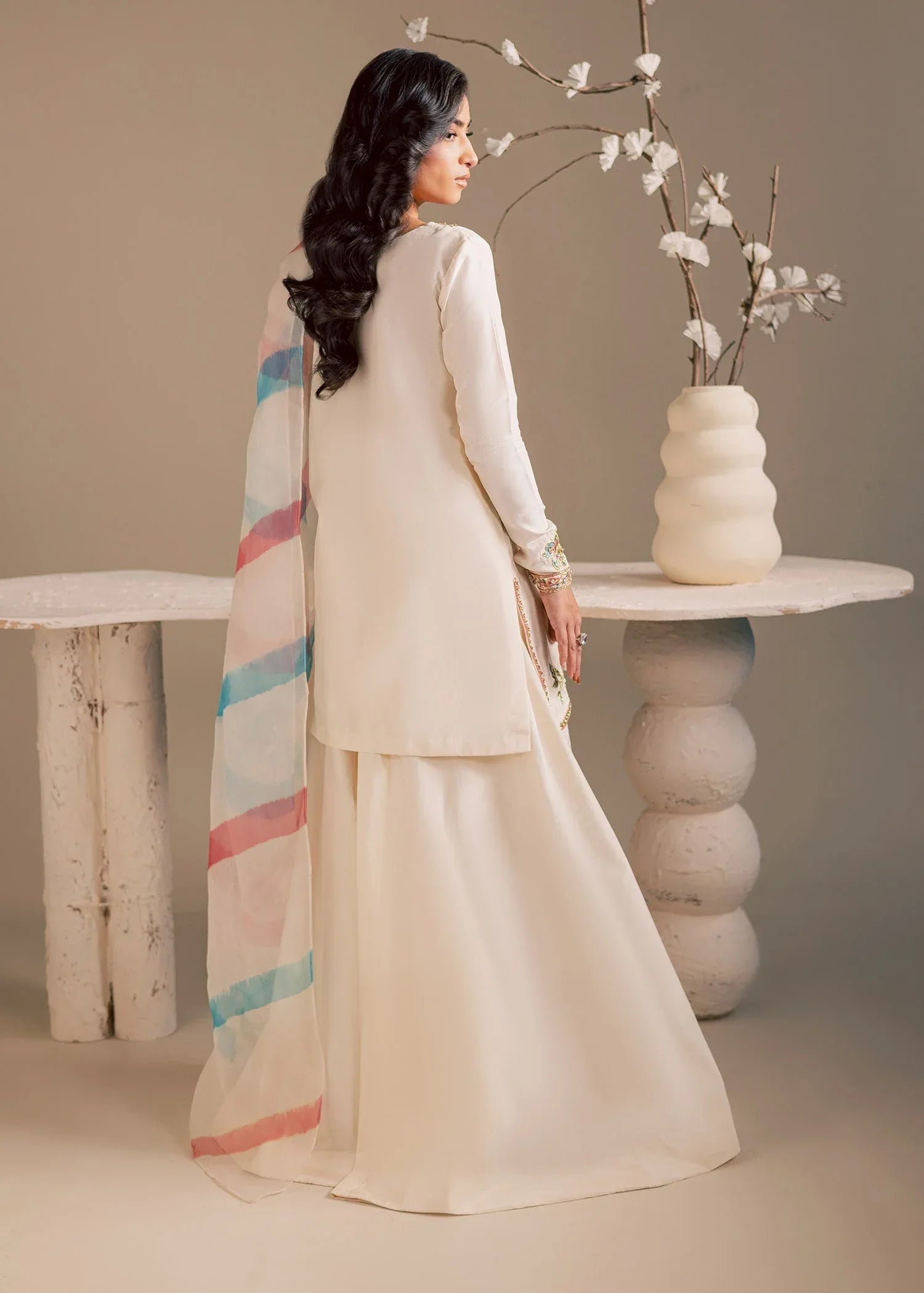 Maria Osama Khan | Noir Bliss Luxury Formals | Pearl Whisper - Aqsa Fabrics