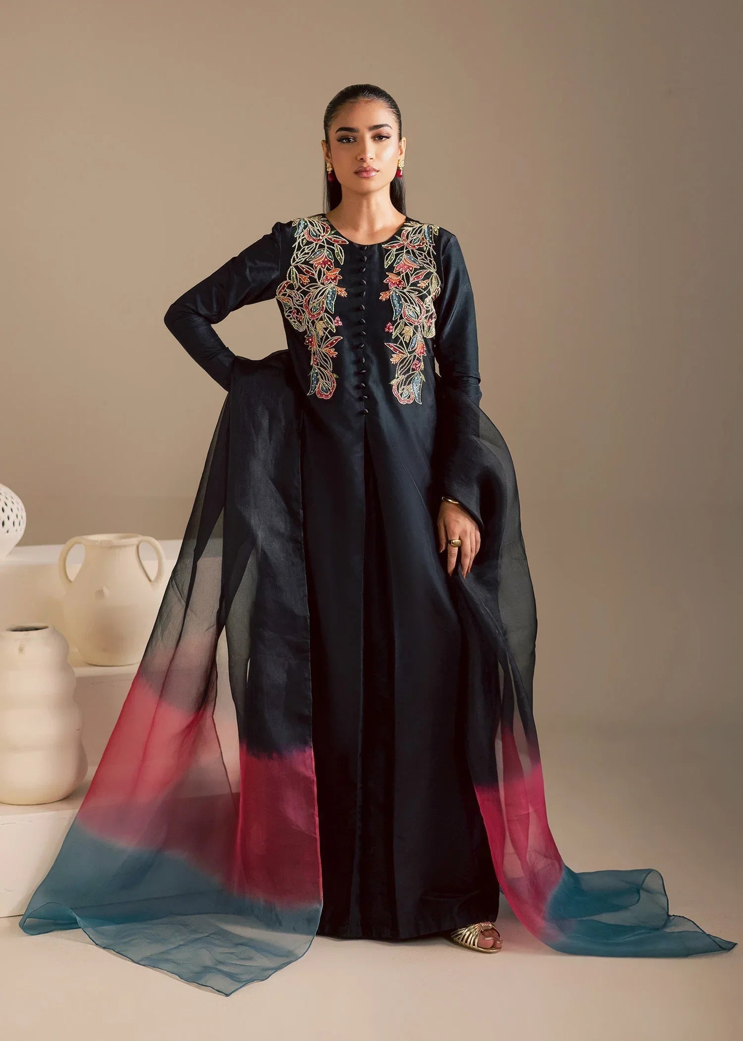Maria Osama Khan | Noir Bliss Luxury Formals | Midnight Noir - Aqsa Fabrics
