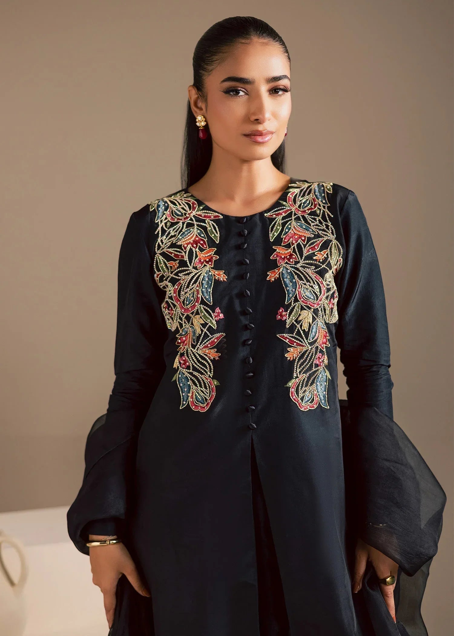 Maria Osama Khan | Noir Bliss Luxury Formals | Midnight Noir - Aqsa Fabrics