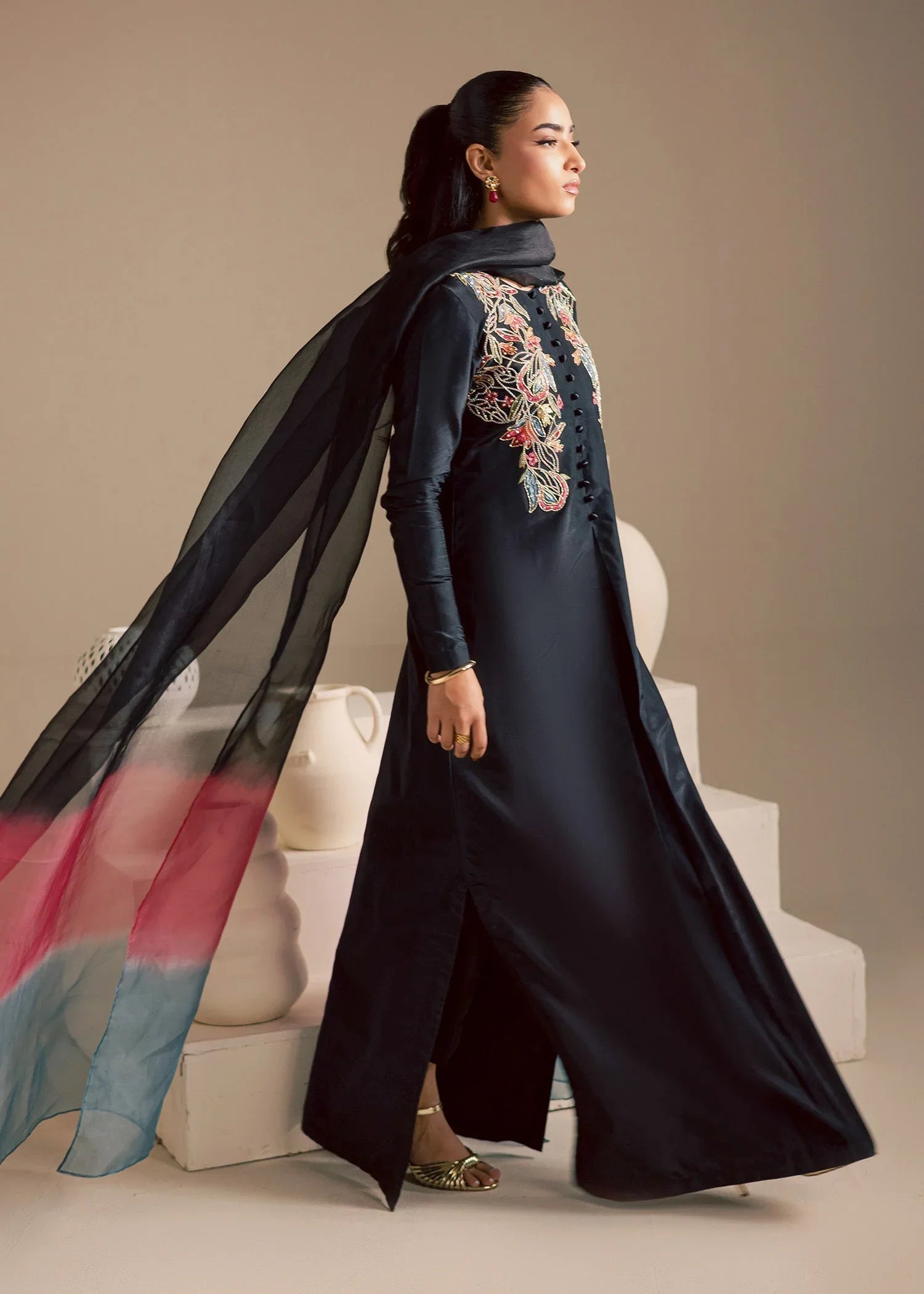 Maria Osama Khan | Noir Bliss Luxury Formals | Midnight Noir - Aqsa Fabrics