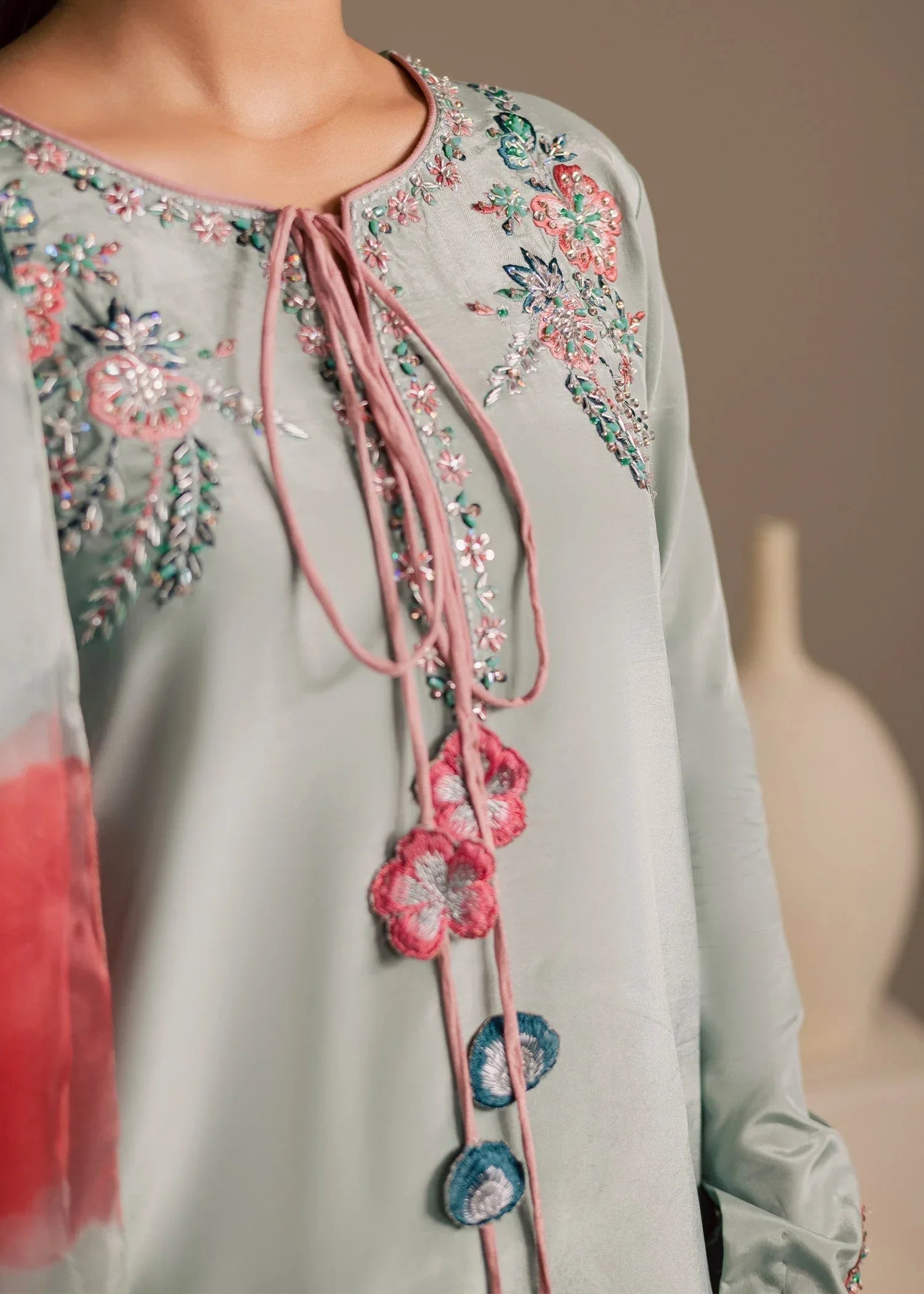 Maria Osama Khan | Noir Bliss Luxury Formals | Ash Mist - Aqsa Fabrics