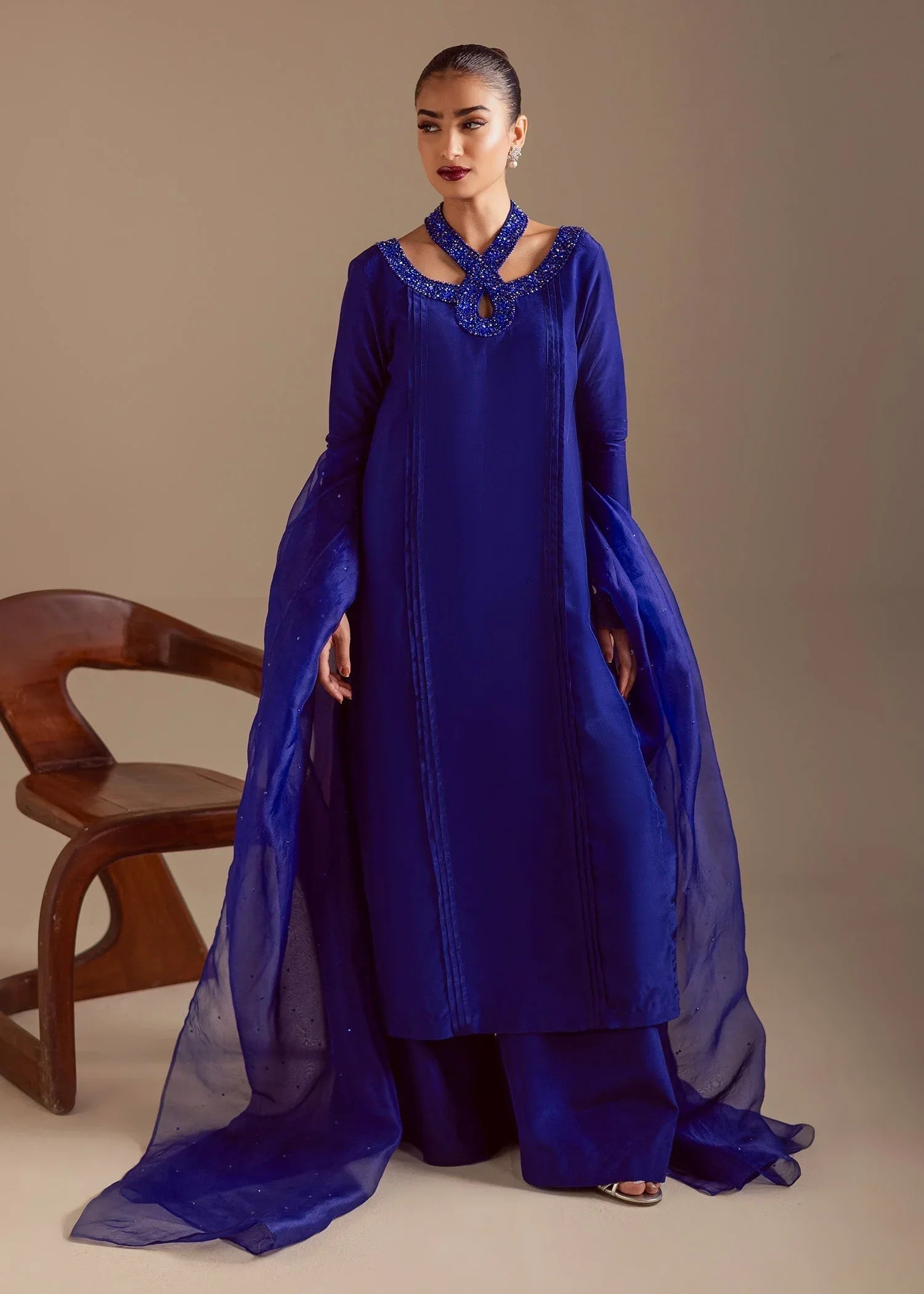 Maria Osama Khan | Noir Bliss Luxury Formals | Majestic Noir - Aqsa Fabrics