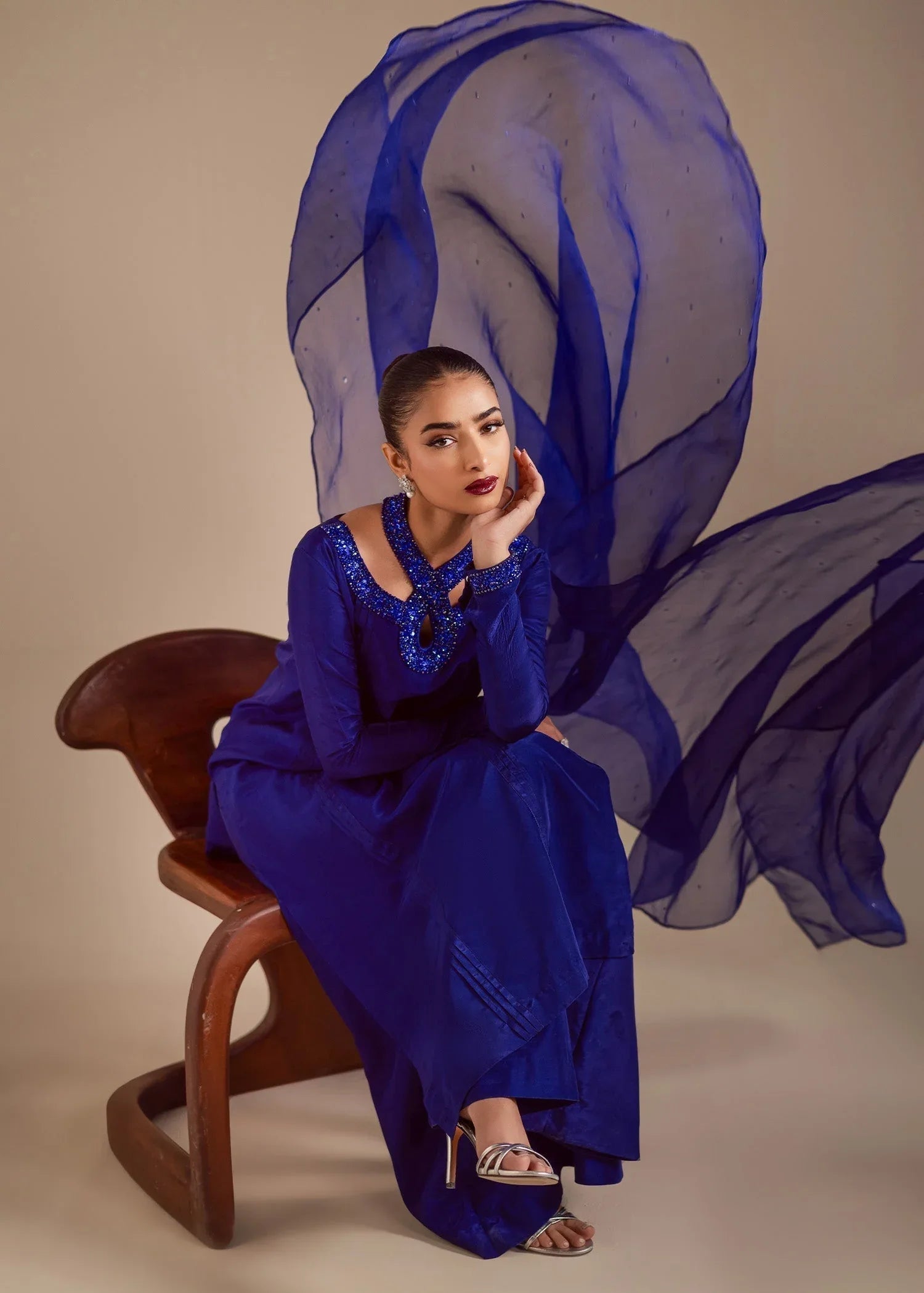 Maria Osama Khan | Noir Bliss Luxury Formals | Majestic Noir - Aqsa Fabrics