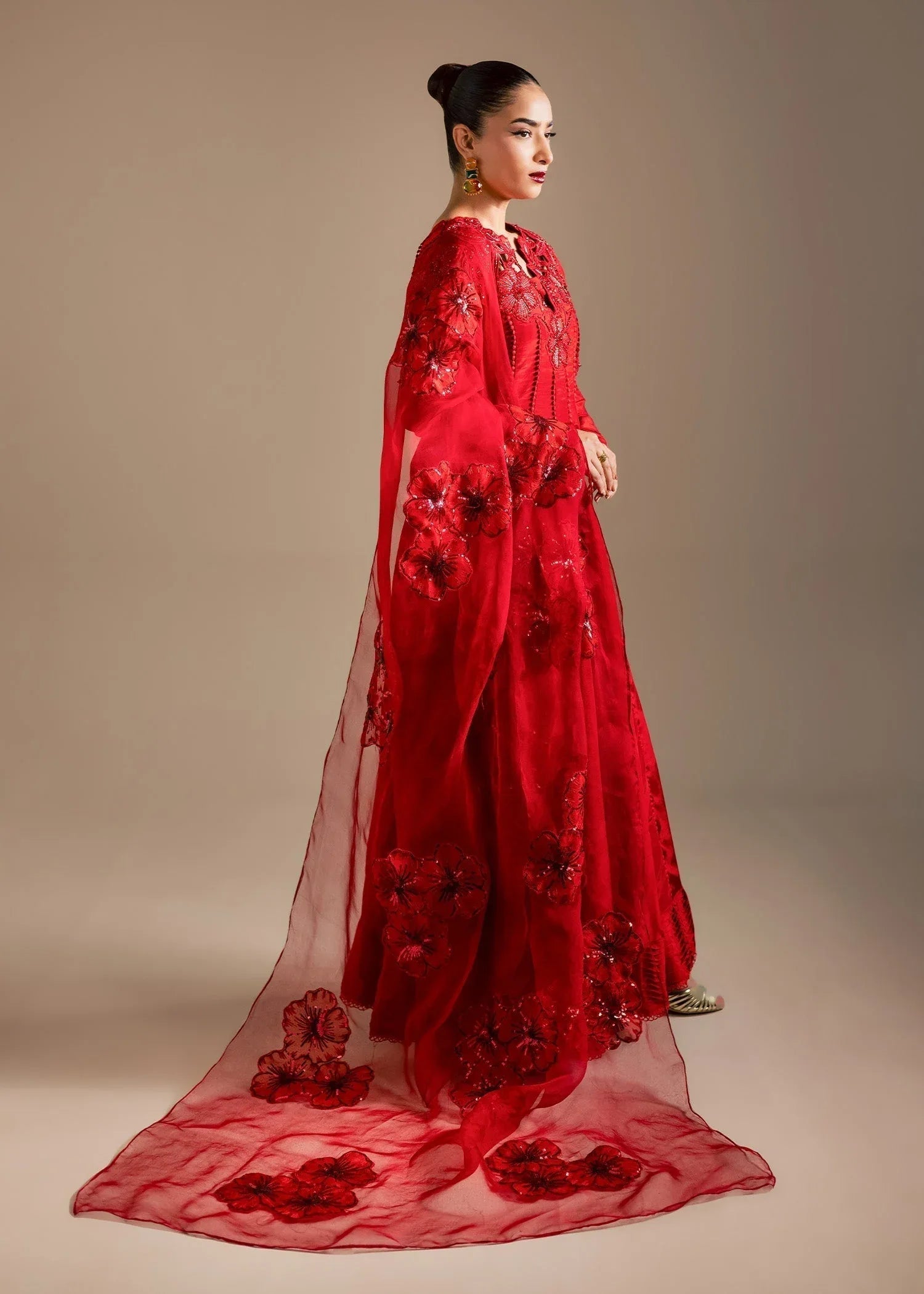 Maria Osama Khan | Noir Bliss Luxury Formals | Scarlet Mirage - Aqsa Fabrics