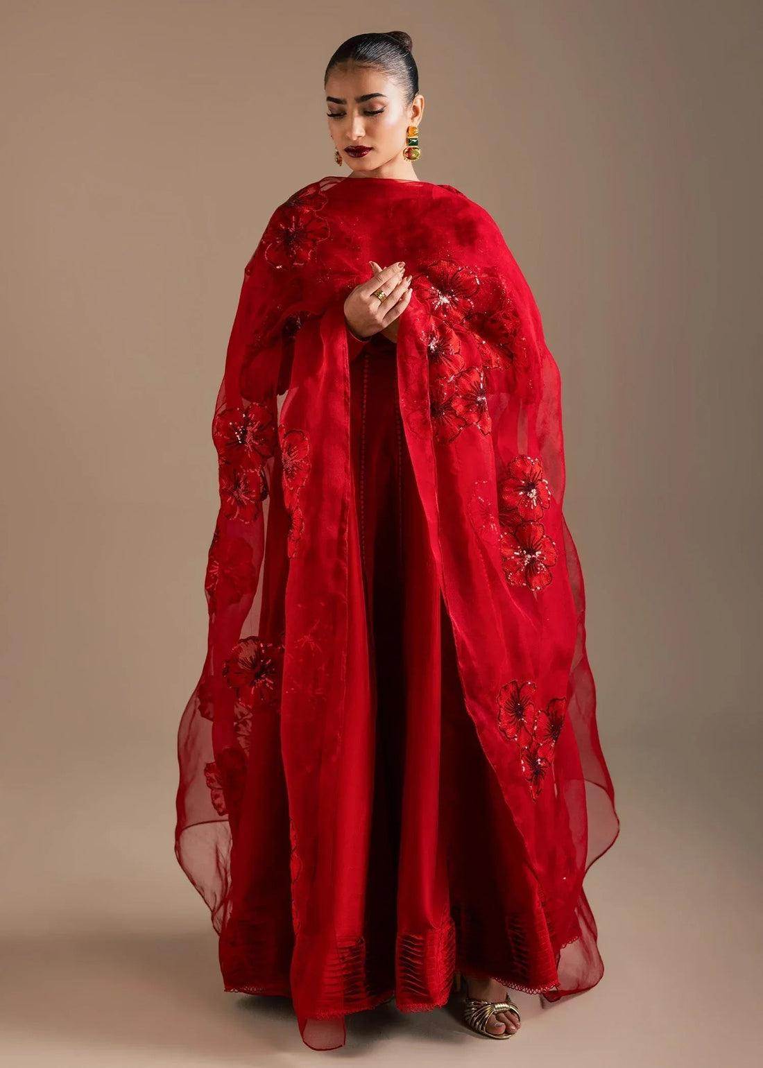 Maria Osama Khan | Noir Bliss Luxury Formals | Scarlet Mirage - Aqsa Fabrics
