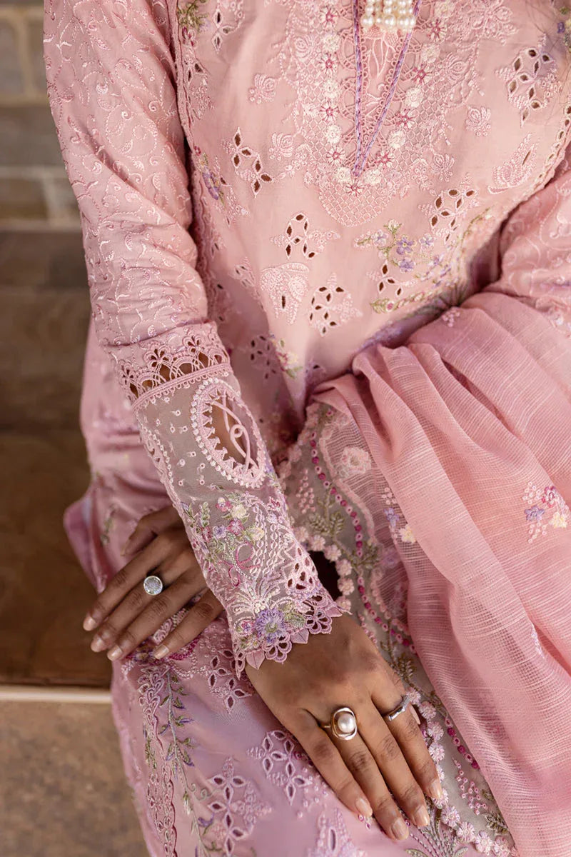 Qalamkar | Q Line Lawn 25 | QM-09 Rosalee - Aqsa Fabrics