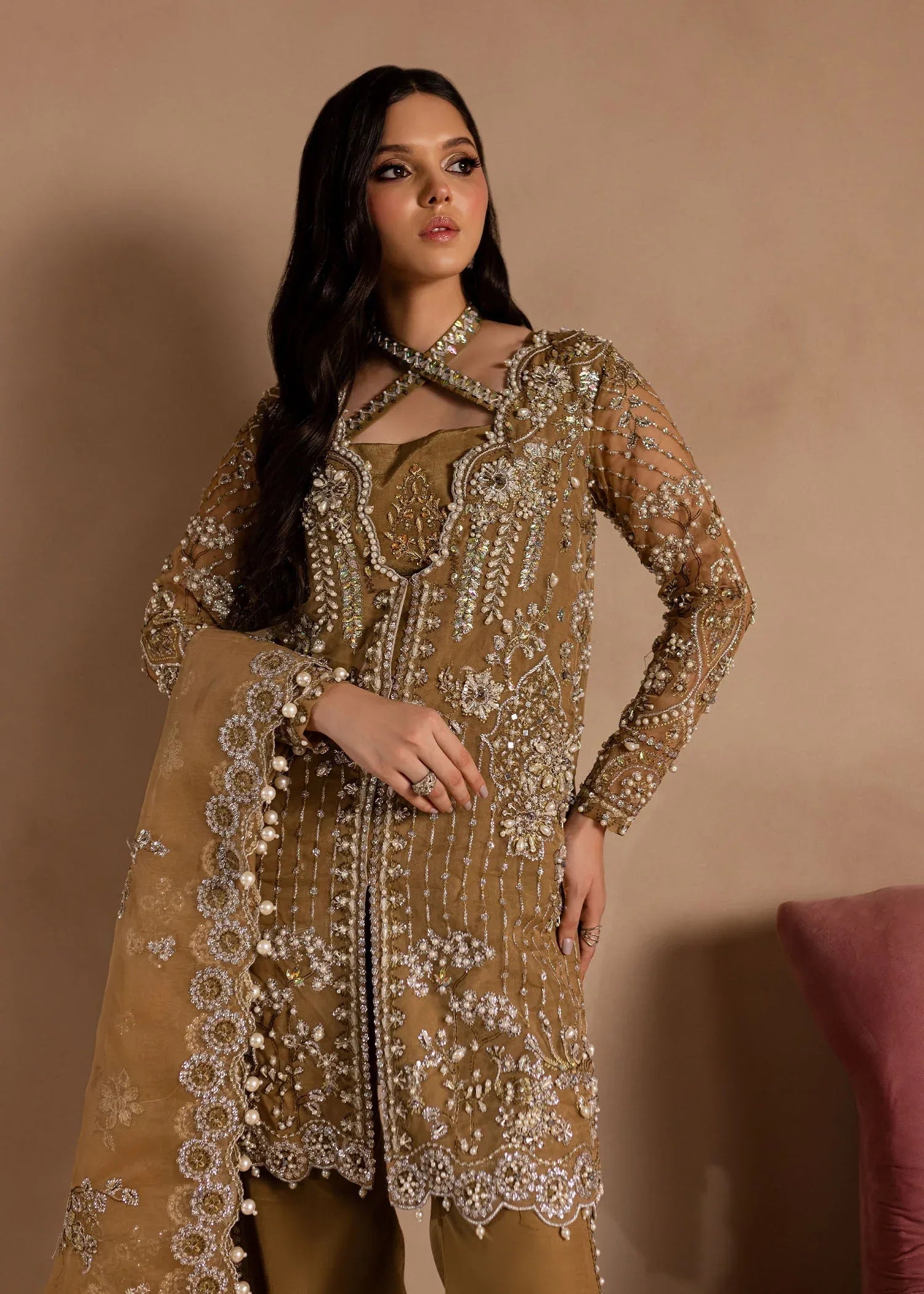 Maria Osama Khan | Lamhay Wedding Festive | Sabahat - Aqsa Fabrics