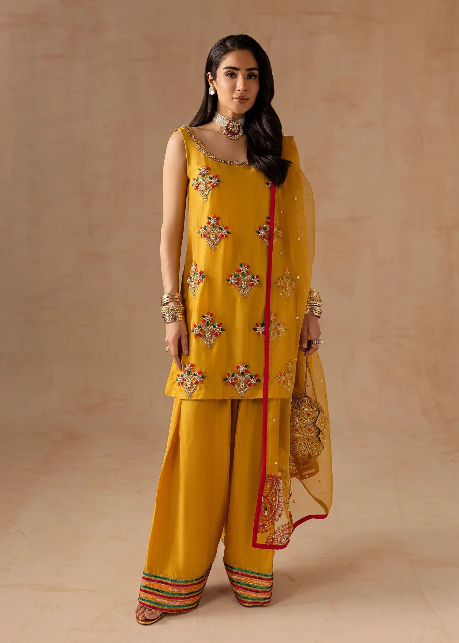 Maria Osama Khan | Noir Bliss Luxury Formals | Marigold Muse - Aqsa Fabrics