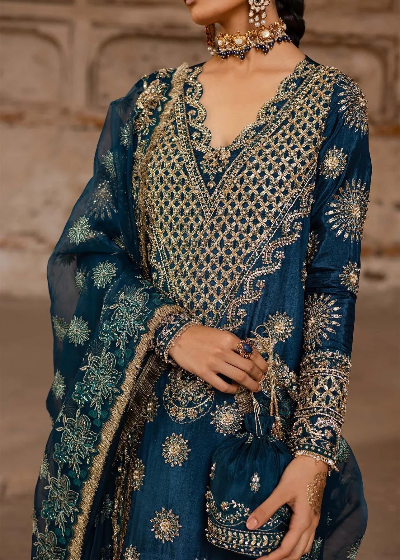 Akbar Aslam | Dastaan Luxury Formals | Zinia - Aqsa Fabrics