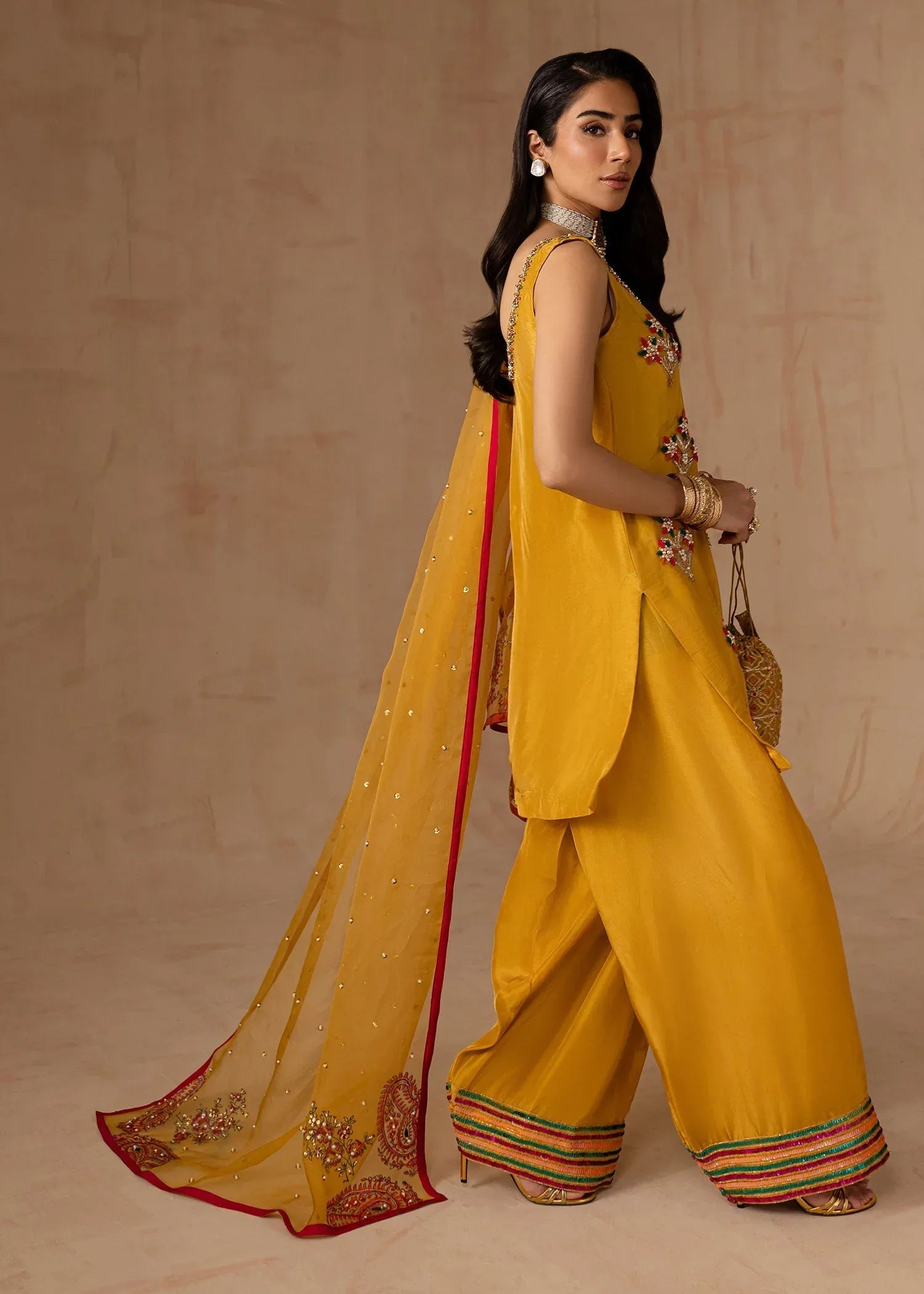 Maria Osama Khan | Noir Bliss Luxury Formals | Marigold Muse - Aqsa Fabrics