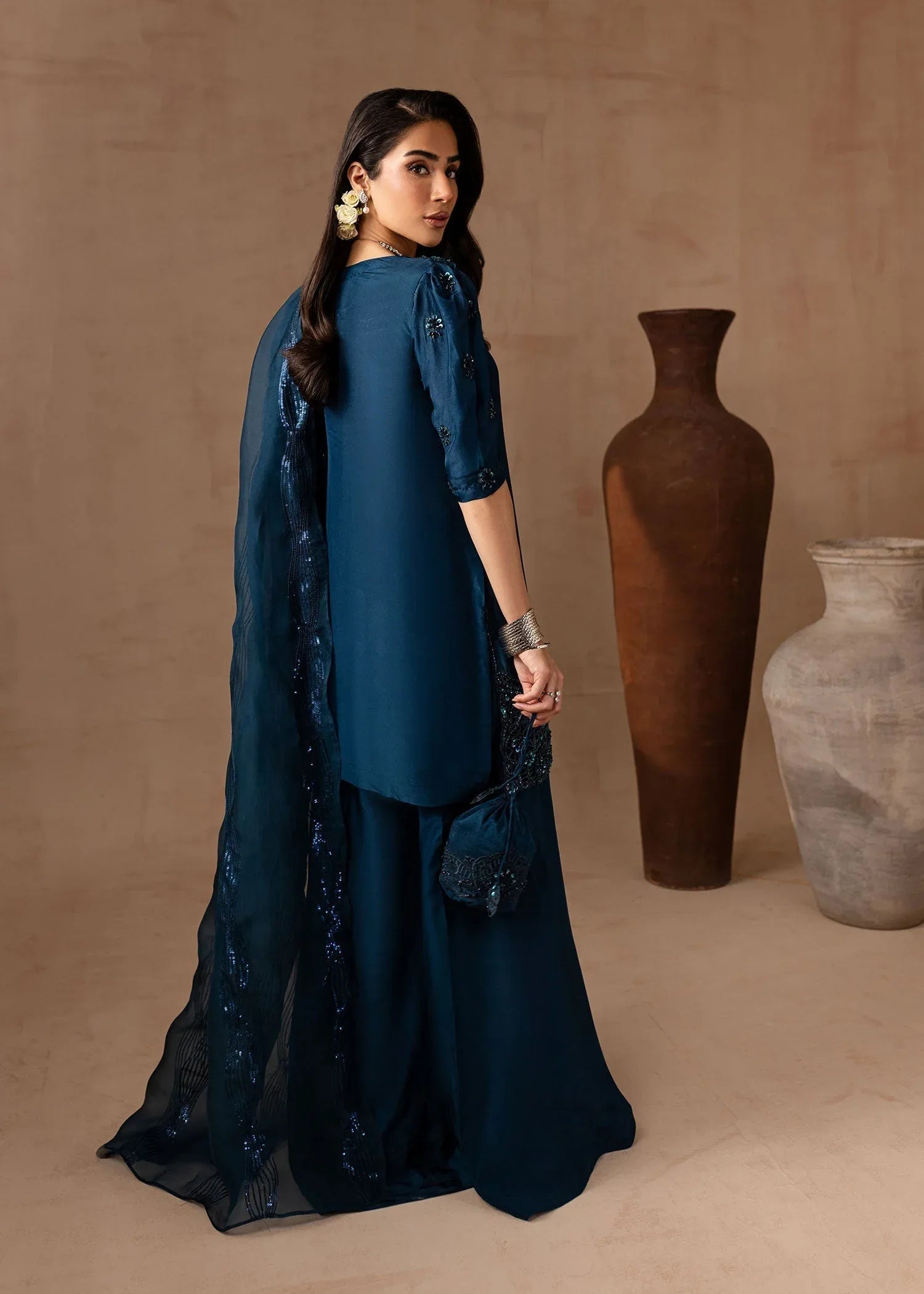 Maria Osama Khan | Noir Bliss Luxury Formals | Royal Sapphire - Aqsa Fabrics