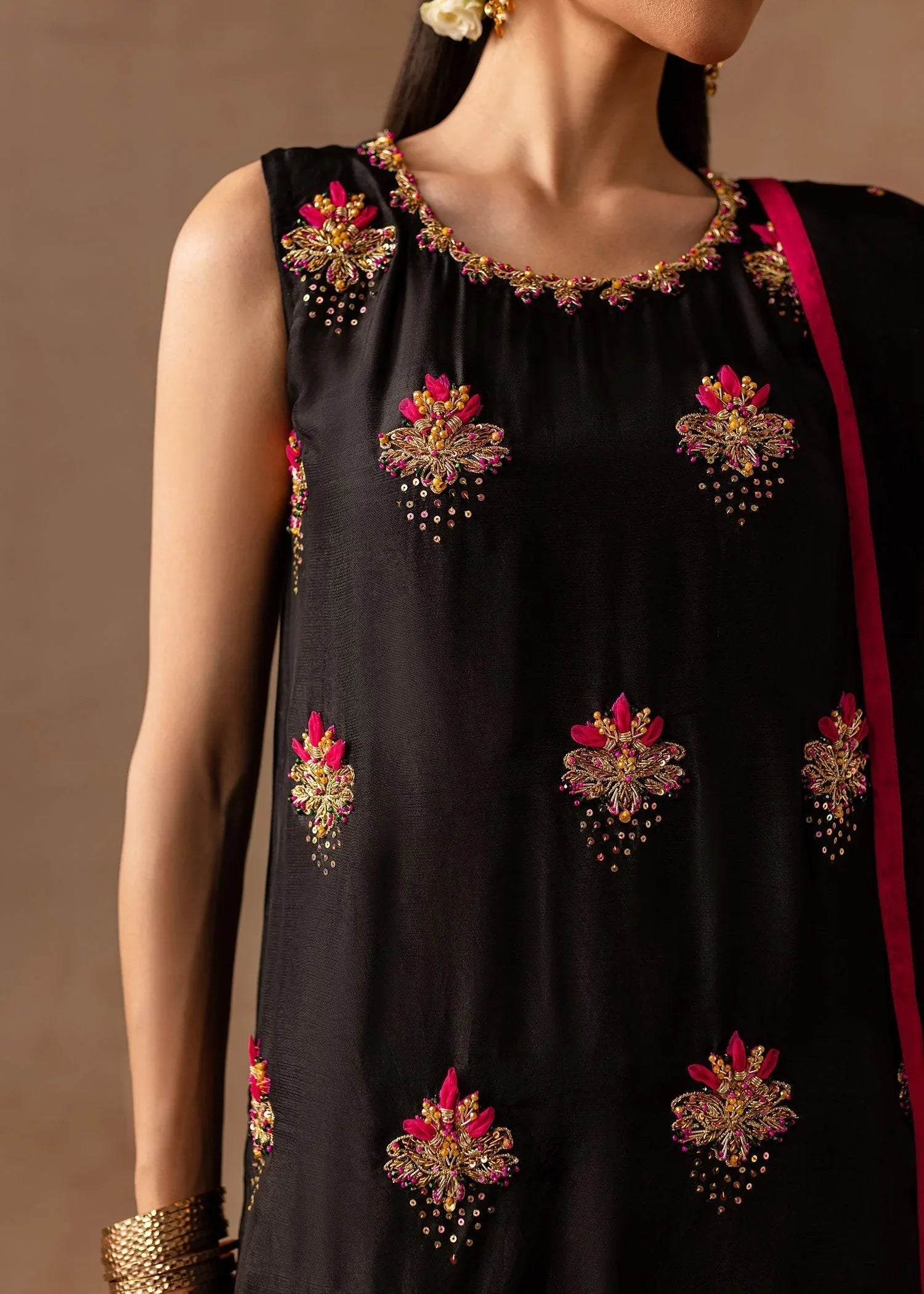 Maria Osama Khan | Noir Bliss Luxury Formals | Charcoal Charm - Aqsa Fabrics