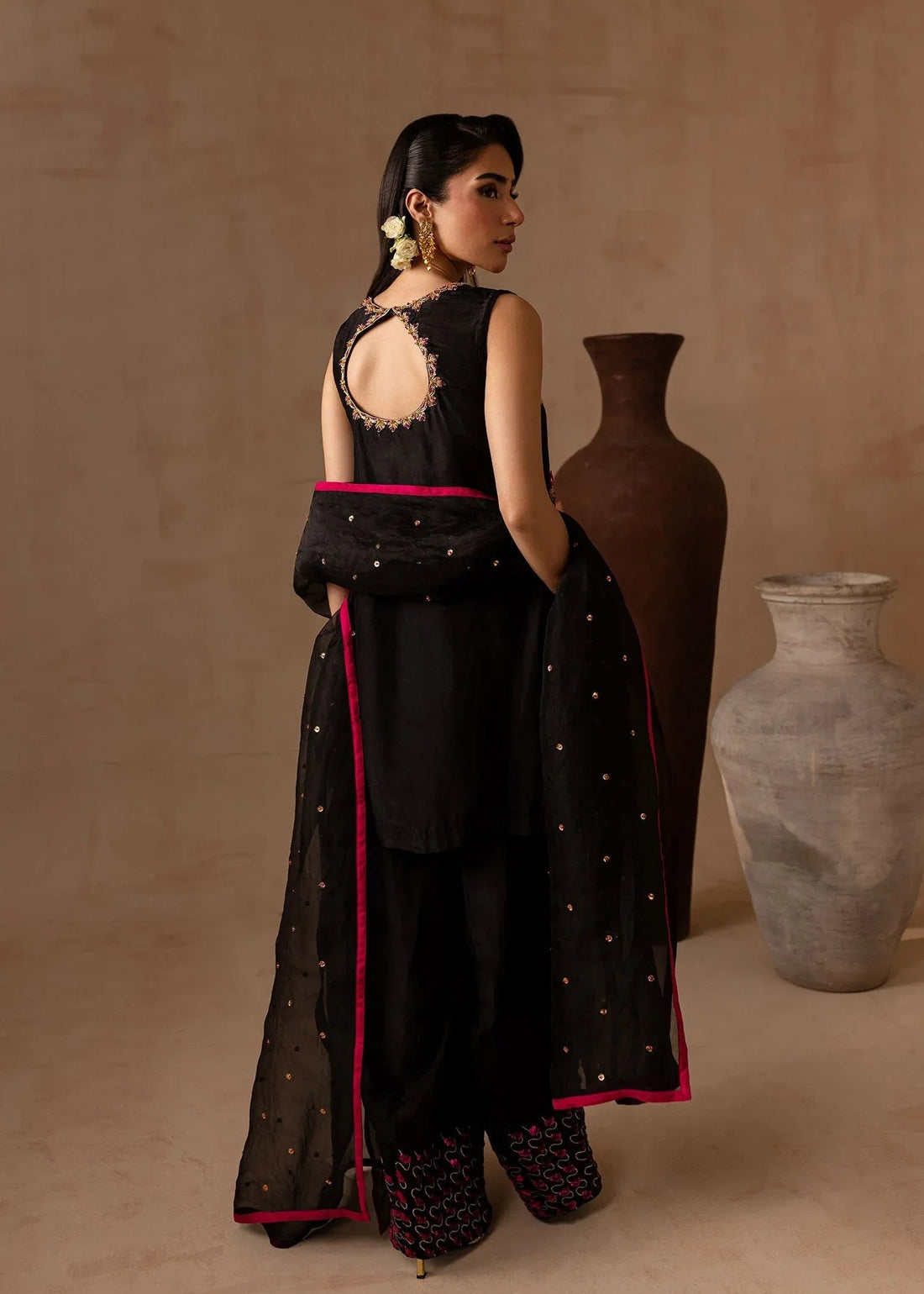 Maria Osama Khan | Noir Bliss Luxury Formals | Charcoal Charm - Aqsa Fabrics