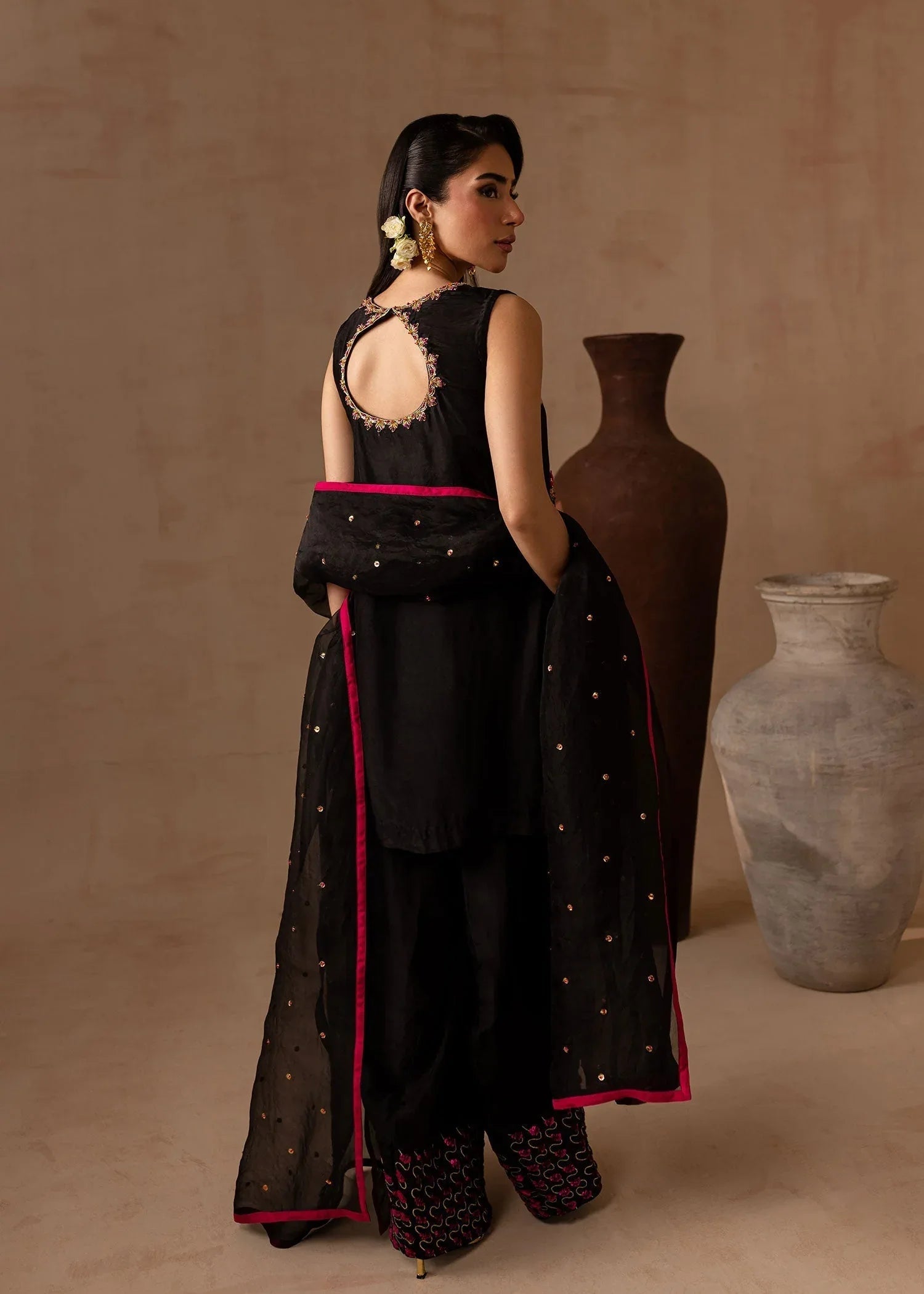 Maria Osama Khan | Noir Bliss Luxury Formals | Charcoal Charm - Aqsa Fabrics