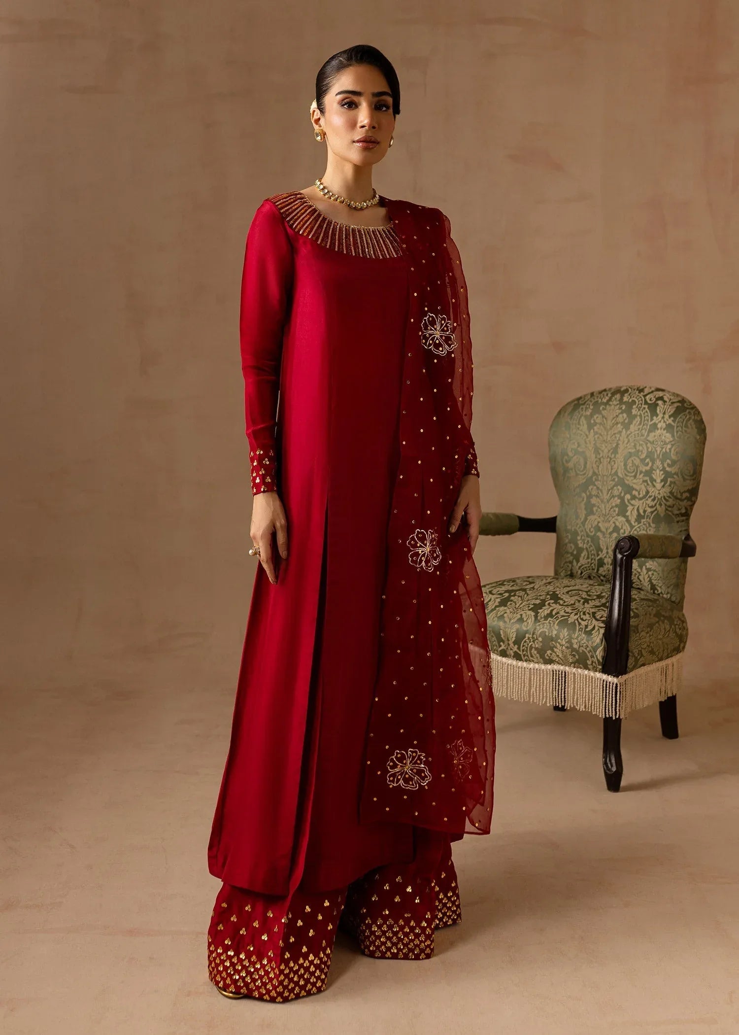 Maria Osama Khan | Noir Bliss Luxury Formals | Ruby - Aqsa Fabrics
