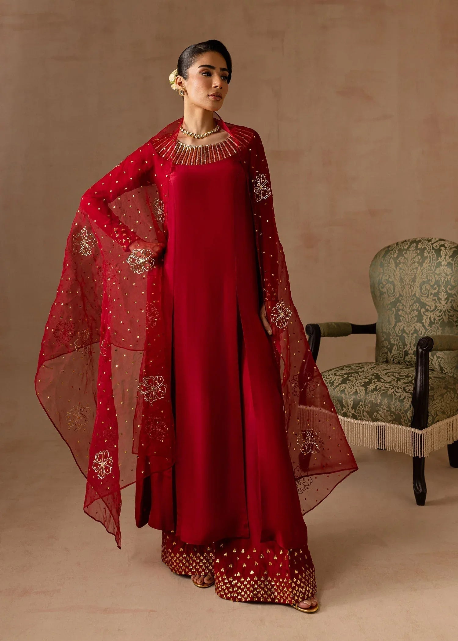Maria Osama Khan | Noir Bliss Luxury Formals | Ruby - Aqsa Fabrics