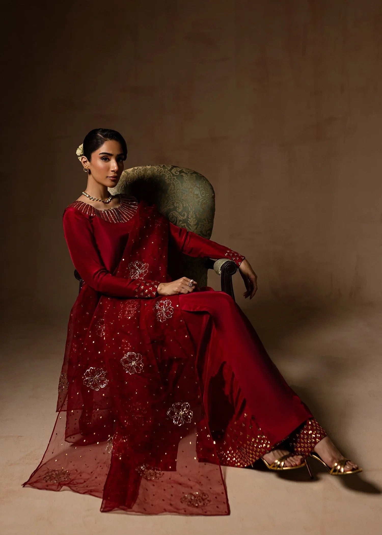 Maria Osama Khan | Noir Bliss Luxury Formals | Ruby - Aqsa Fabrics