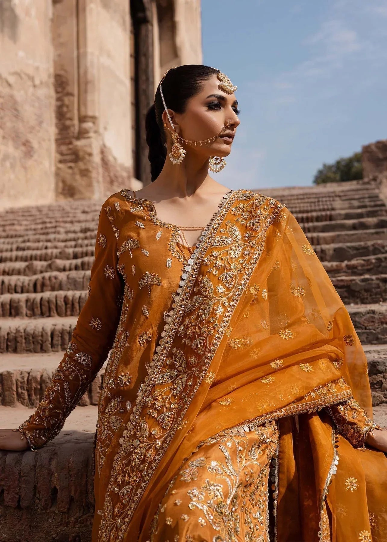 Akbar Aslam | Dastaan Luxury Formals | Zarmisha - Aqsa Fabrics