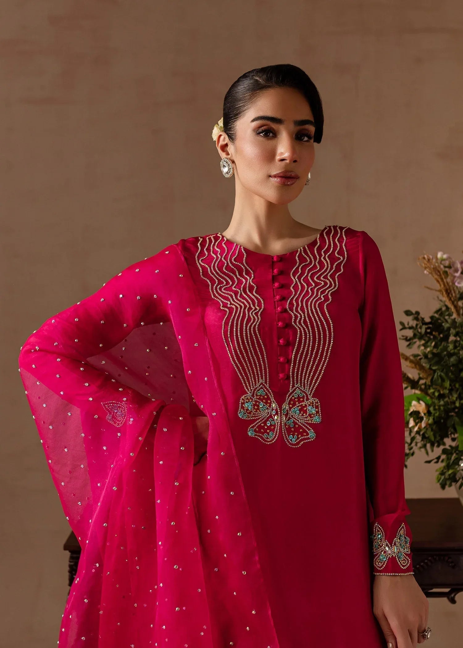 Maria Osama Khan | Noir Bliss Luxury Formals | Peony - Aqsa Fabrics
