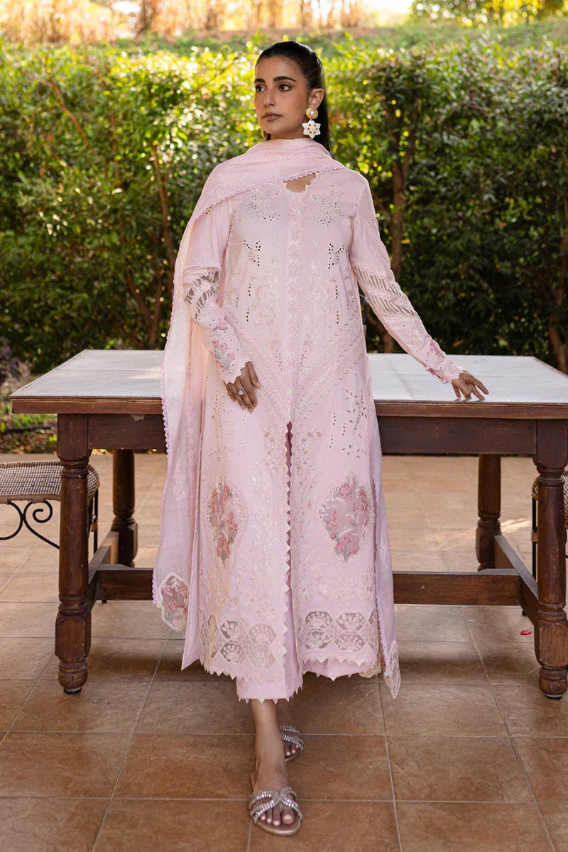 Qalamkar | Q Line Lawn 25 | QM-03 Rune - Aqsa Fabrics