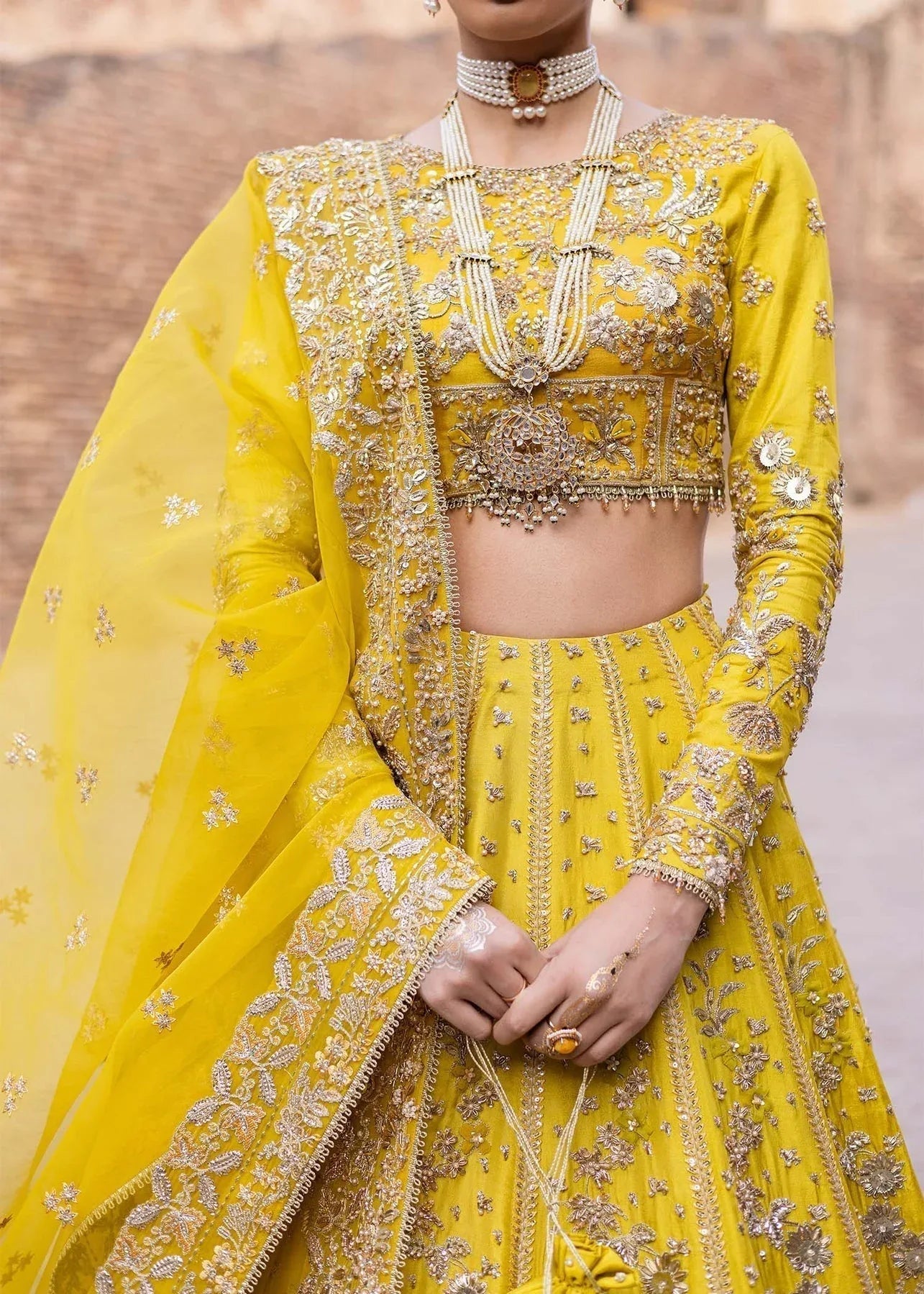 Akbar Aslam | Dastaan Luxury Formals | Nureh - Aqsa Fabrics