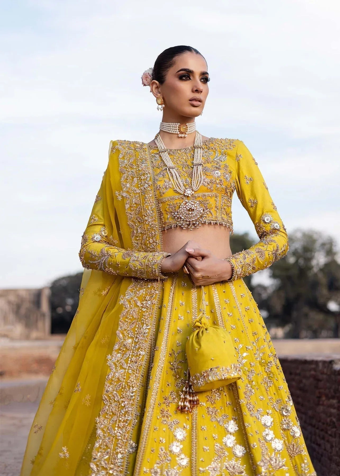 Akbar Aslam | Dastaan Luxury Formals | Nureh - Aqsa Fabrics