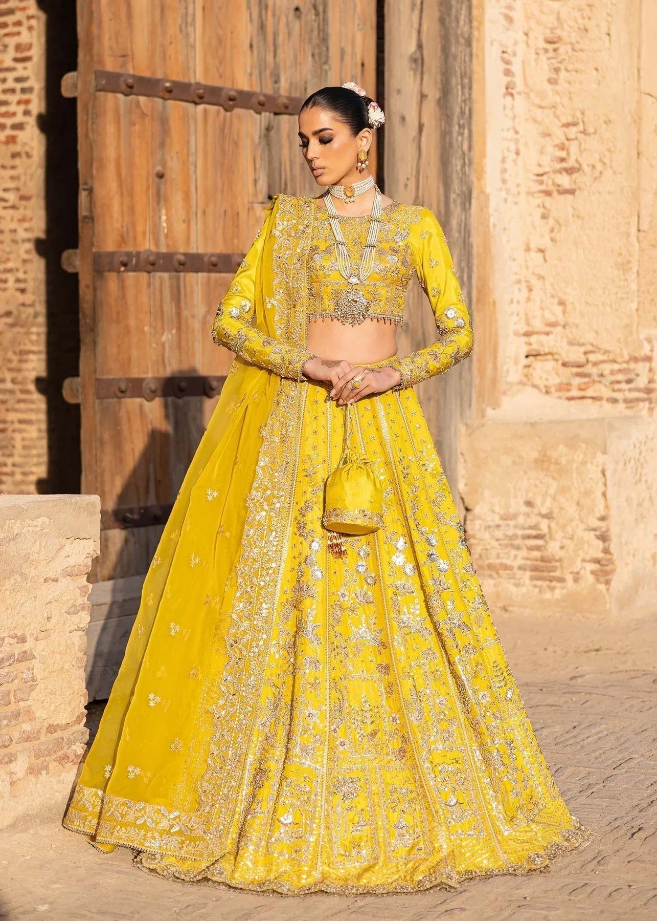 Akbar Aslam | Dastaan Luxury Formals | Nureh - Aqsa Fabrics